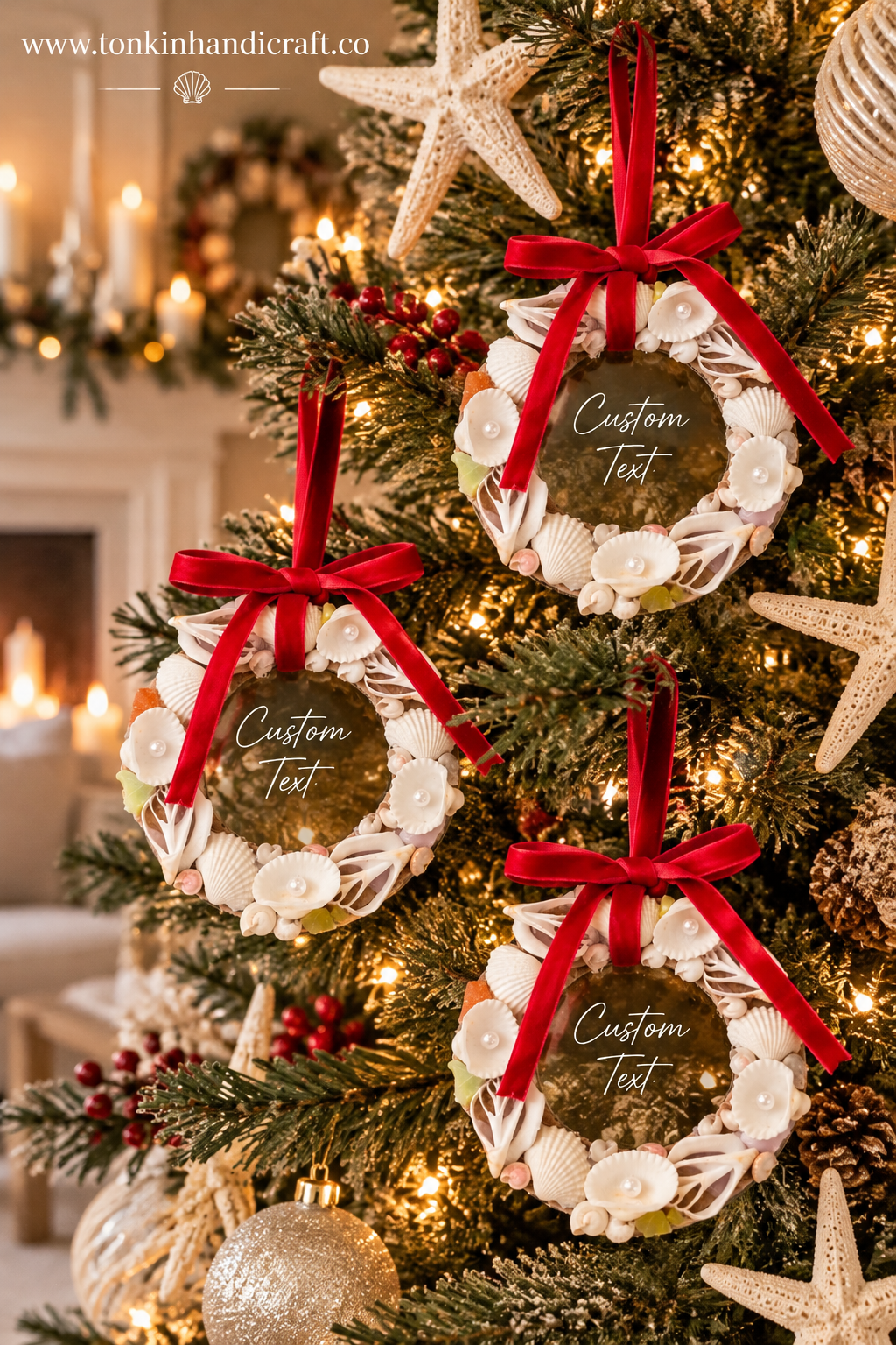 Customized Round Shell Ornament
