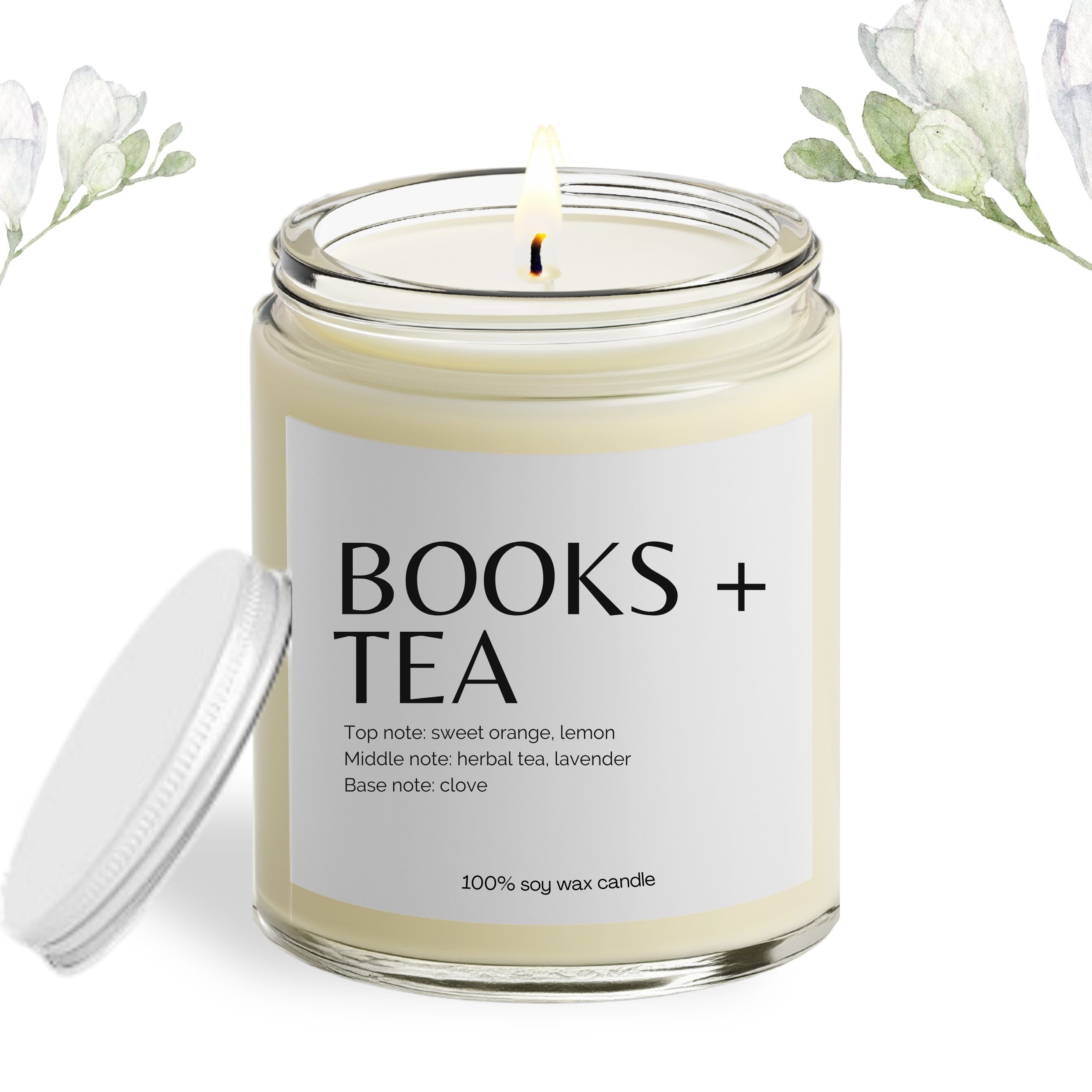 Books & Tea Soy Wax Candle