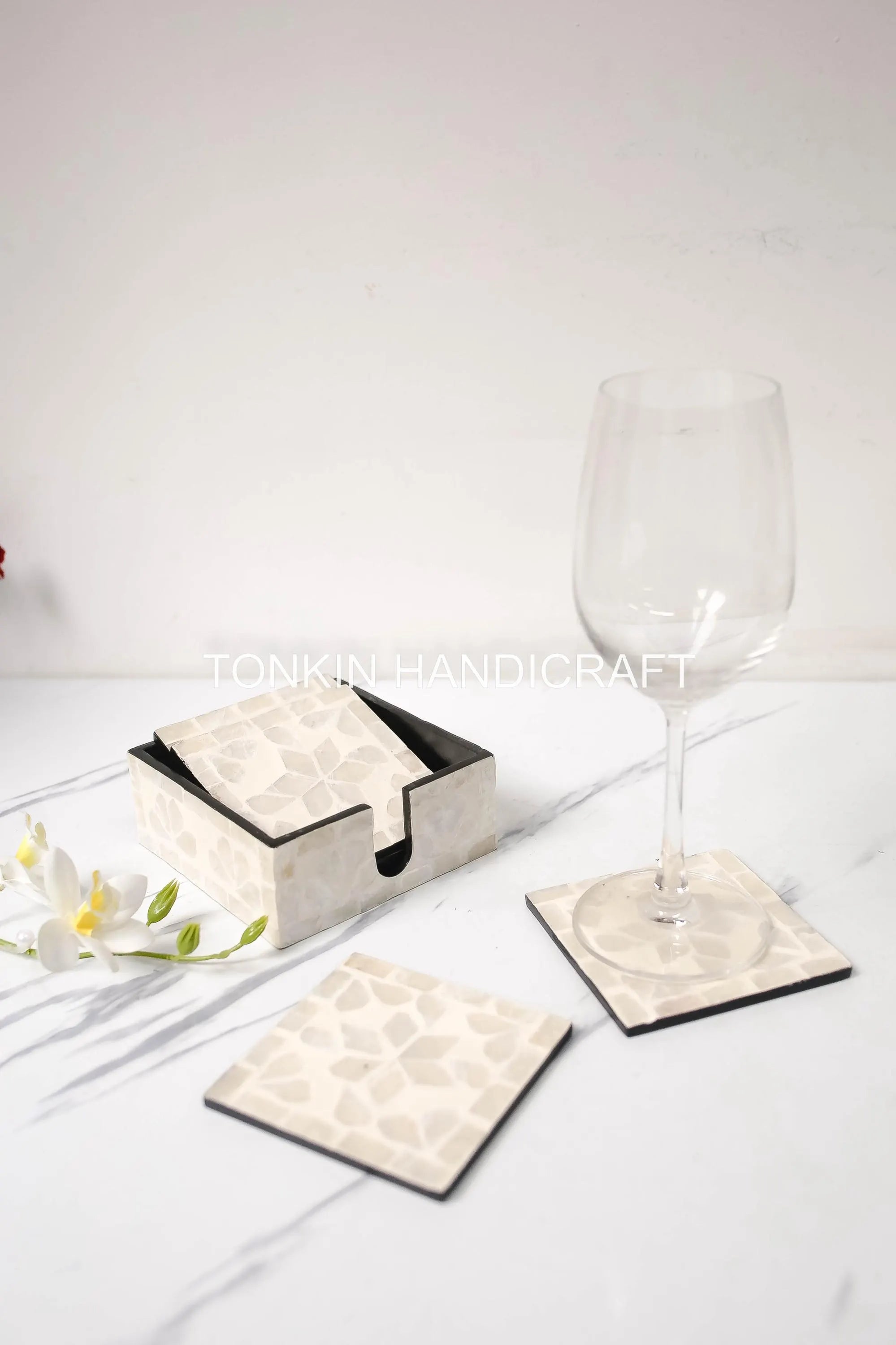 PERSONALIZED Mother of Pearl Coasters 3