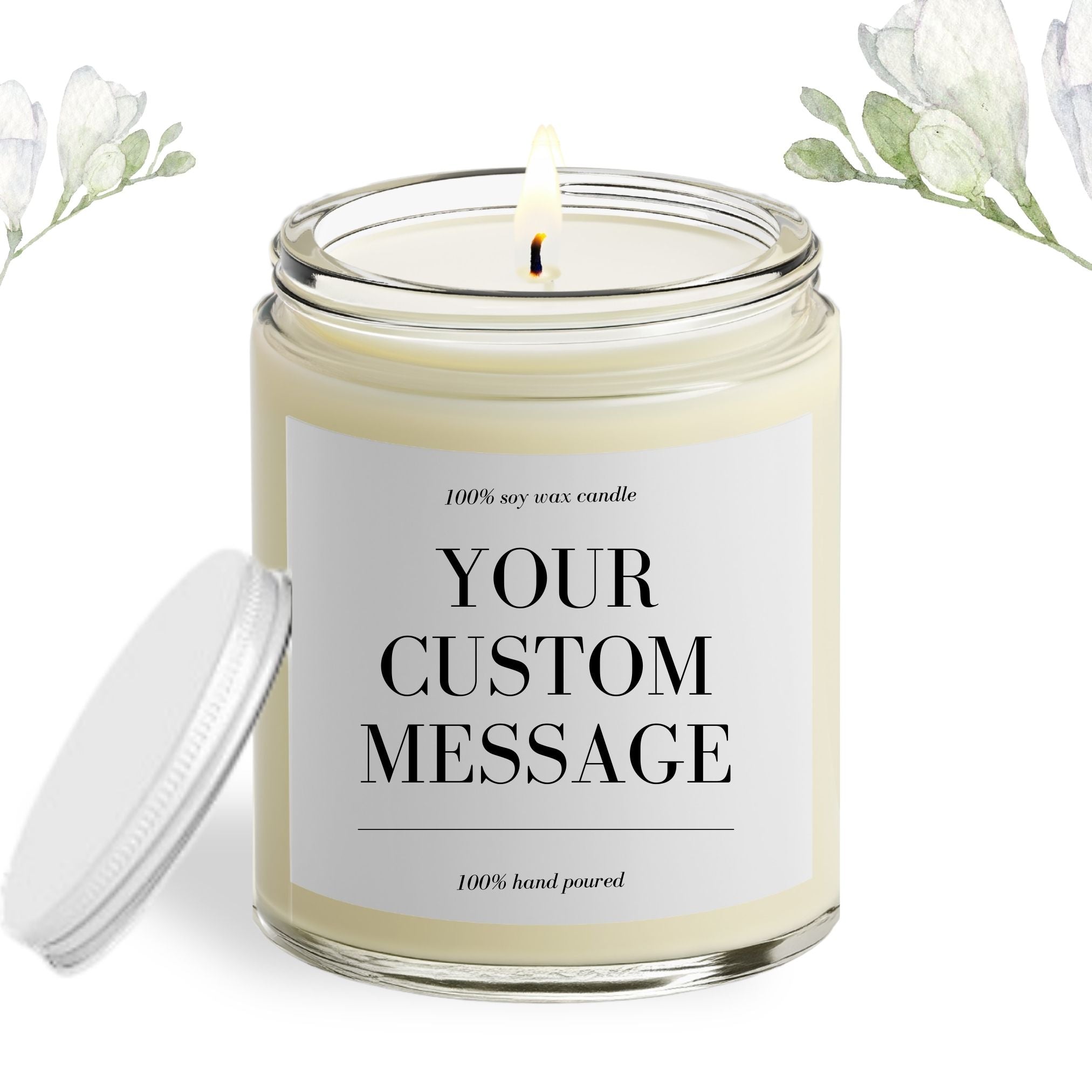 Custom Message Soy Wax Candle