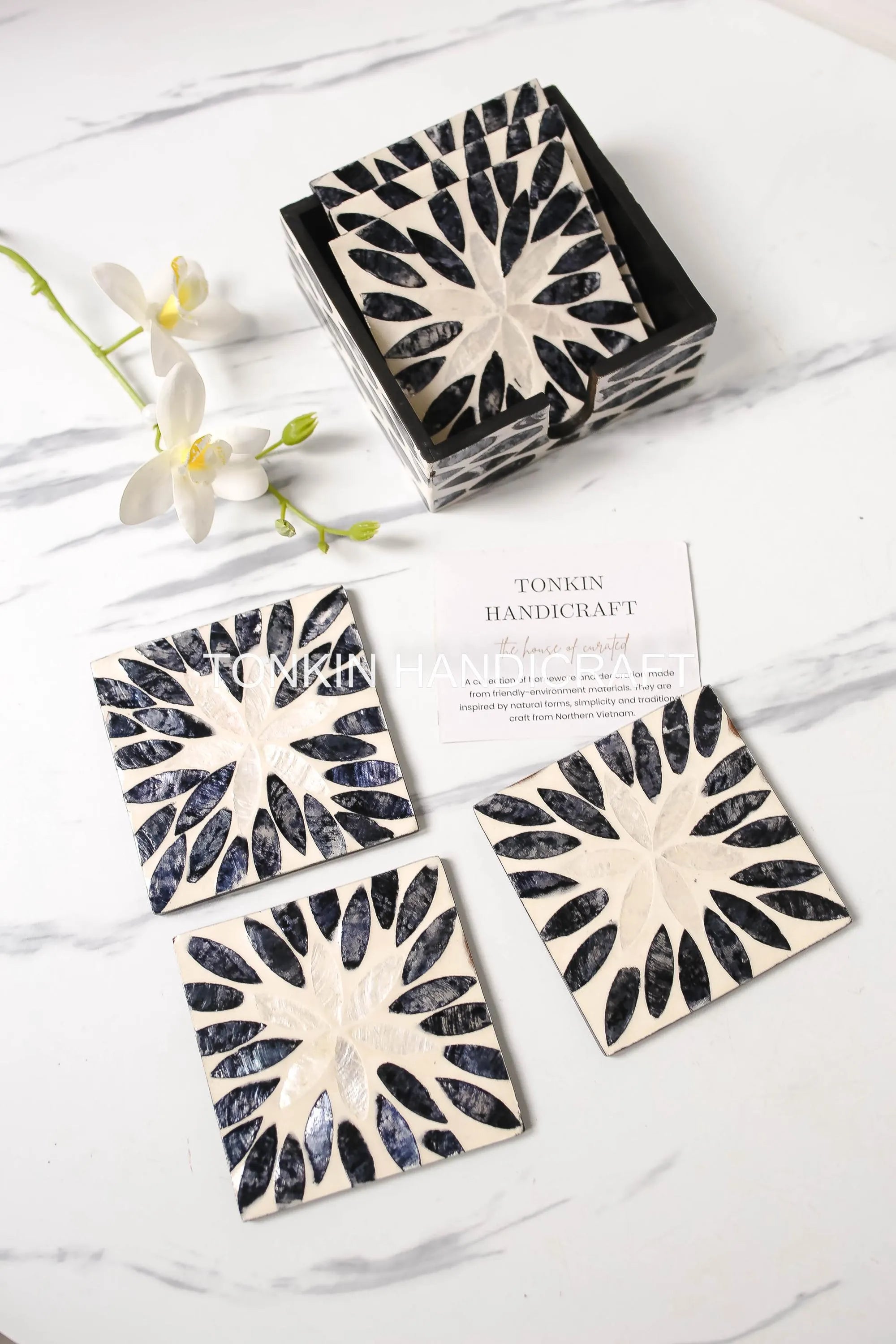 PERSONALIZED Mother of Pearl Coasters 4