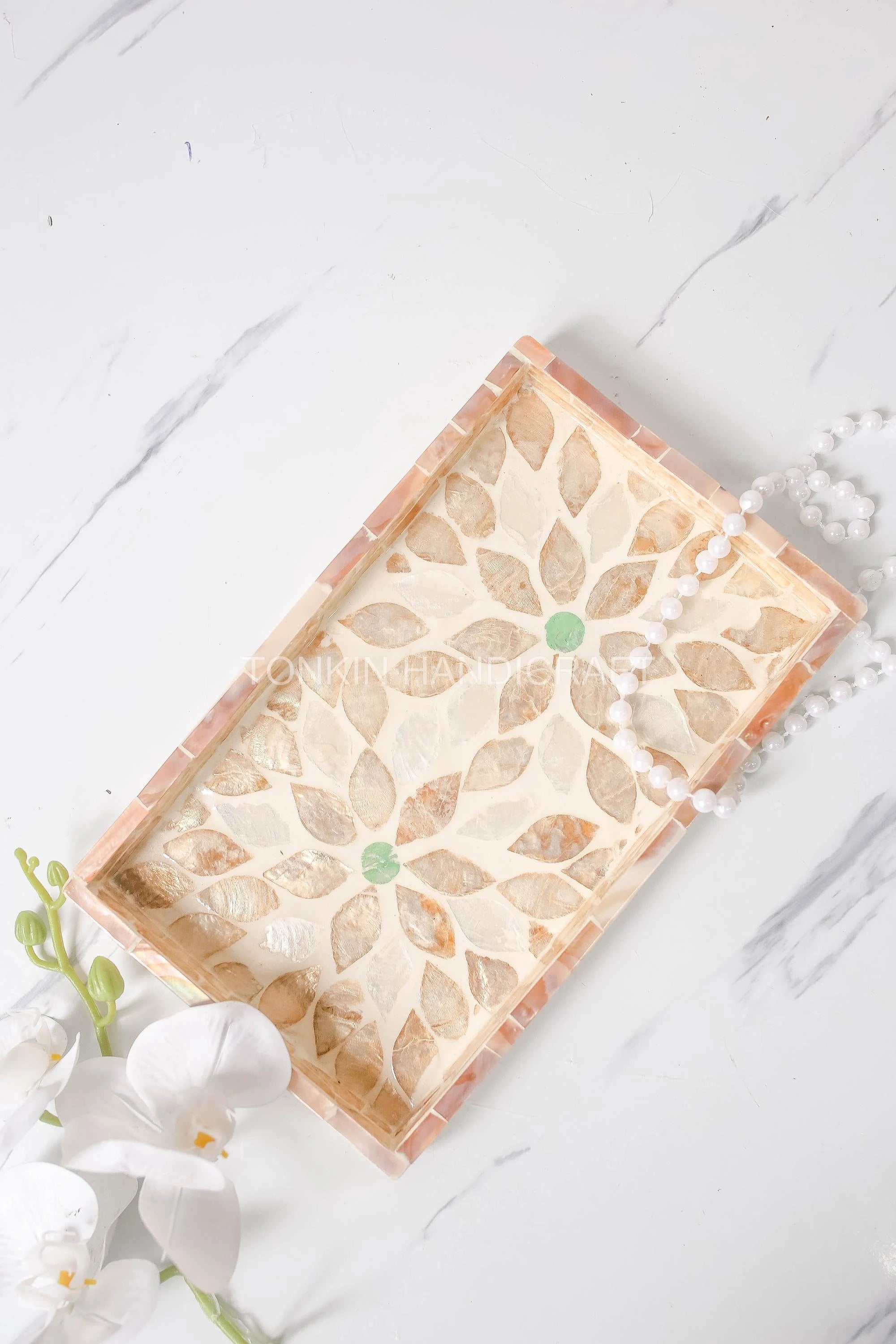 Mother of pearl Rectangle Tray 17