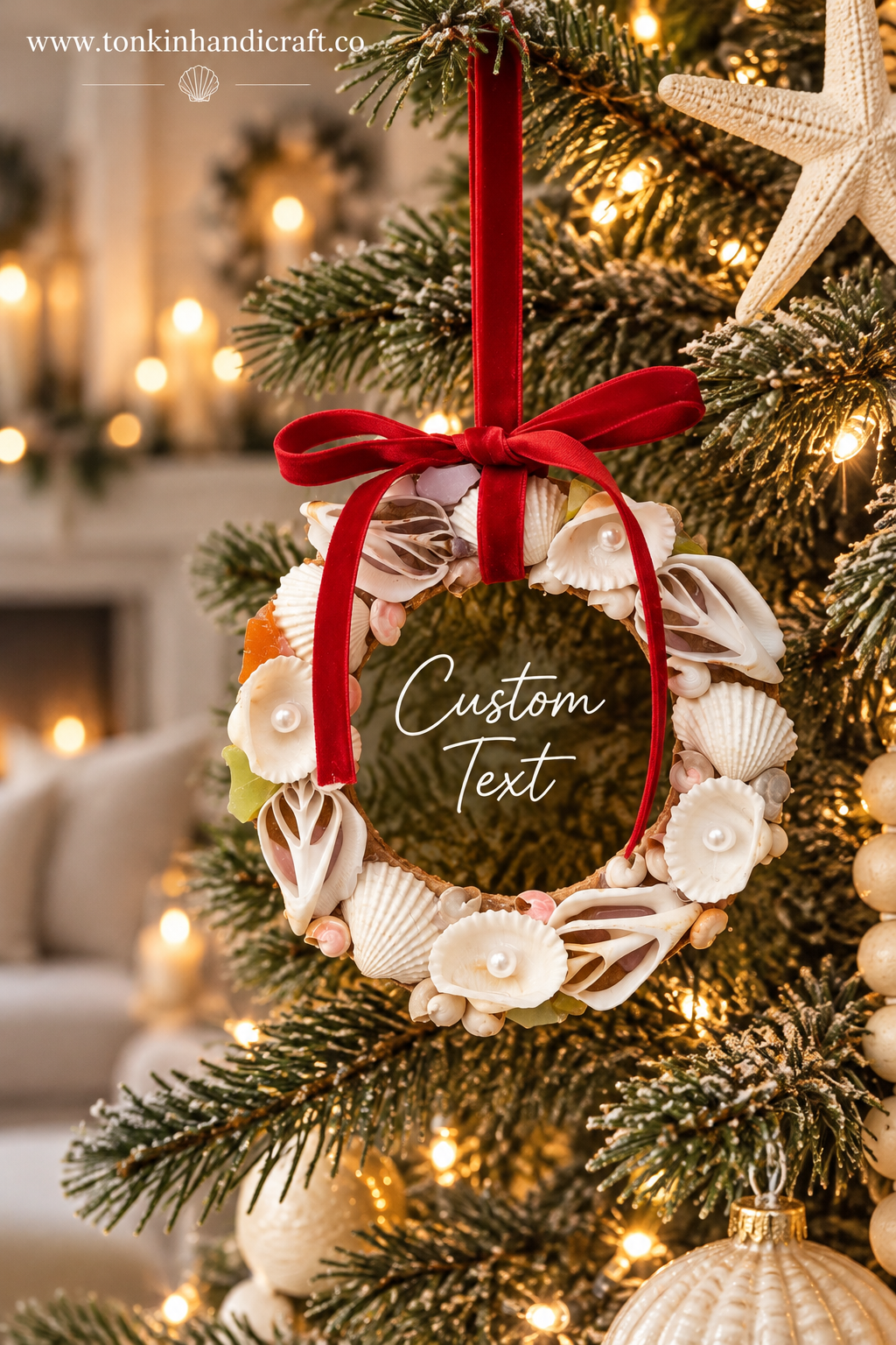 Customized Round Shell Ornament