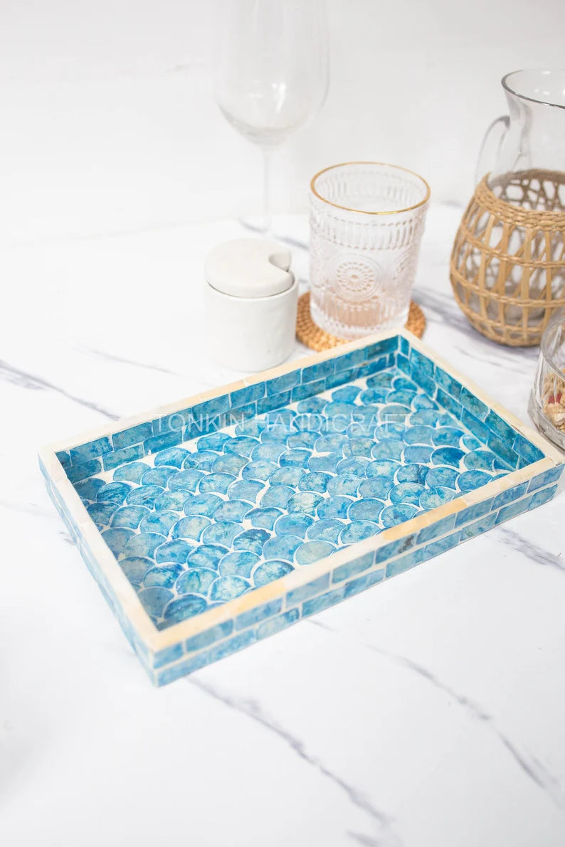 Mother of pearl Rectangle Tray 6