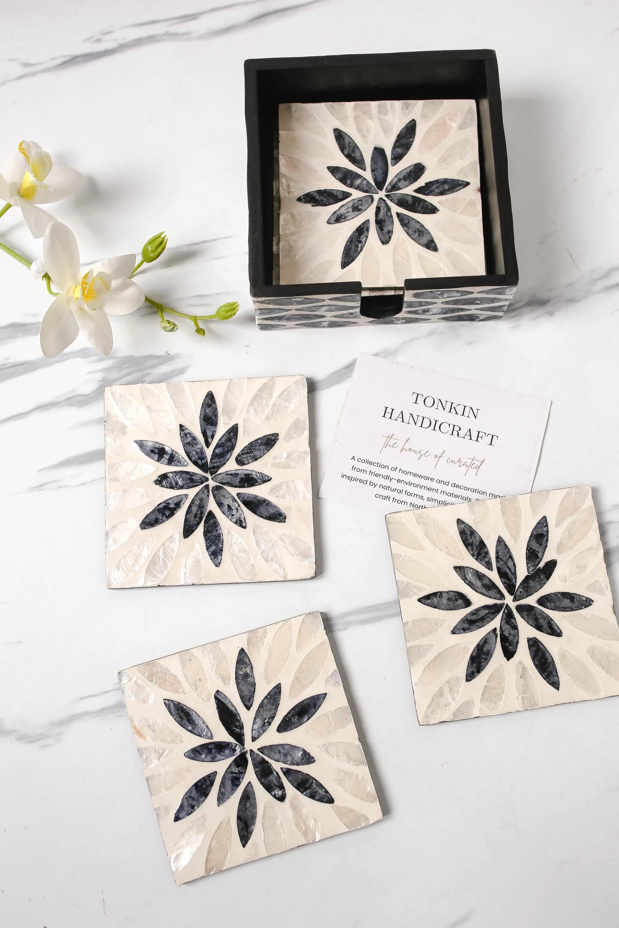 PERSONALIZED Mother of Pearl Coasters 6