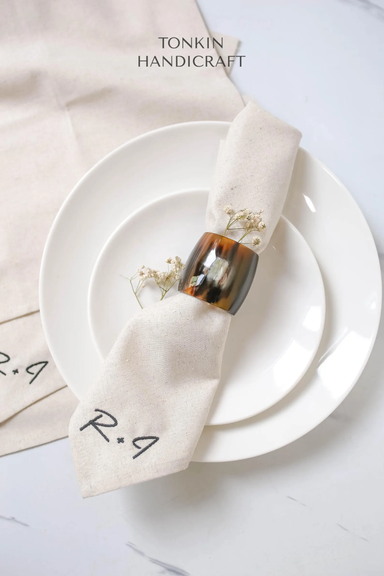 107 Bulk Personalized Buffalo Horn Napkin Rings - TONKIN HANDICRAFT
