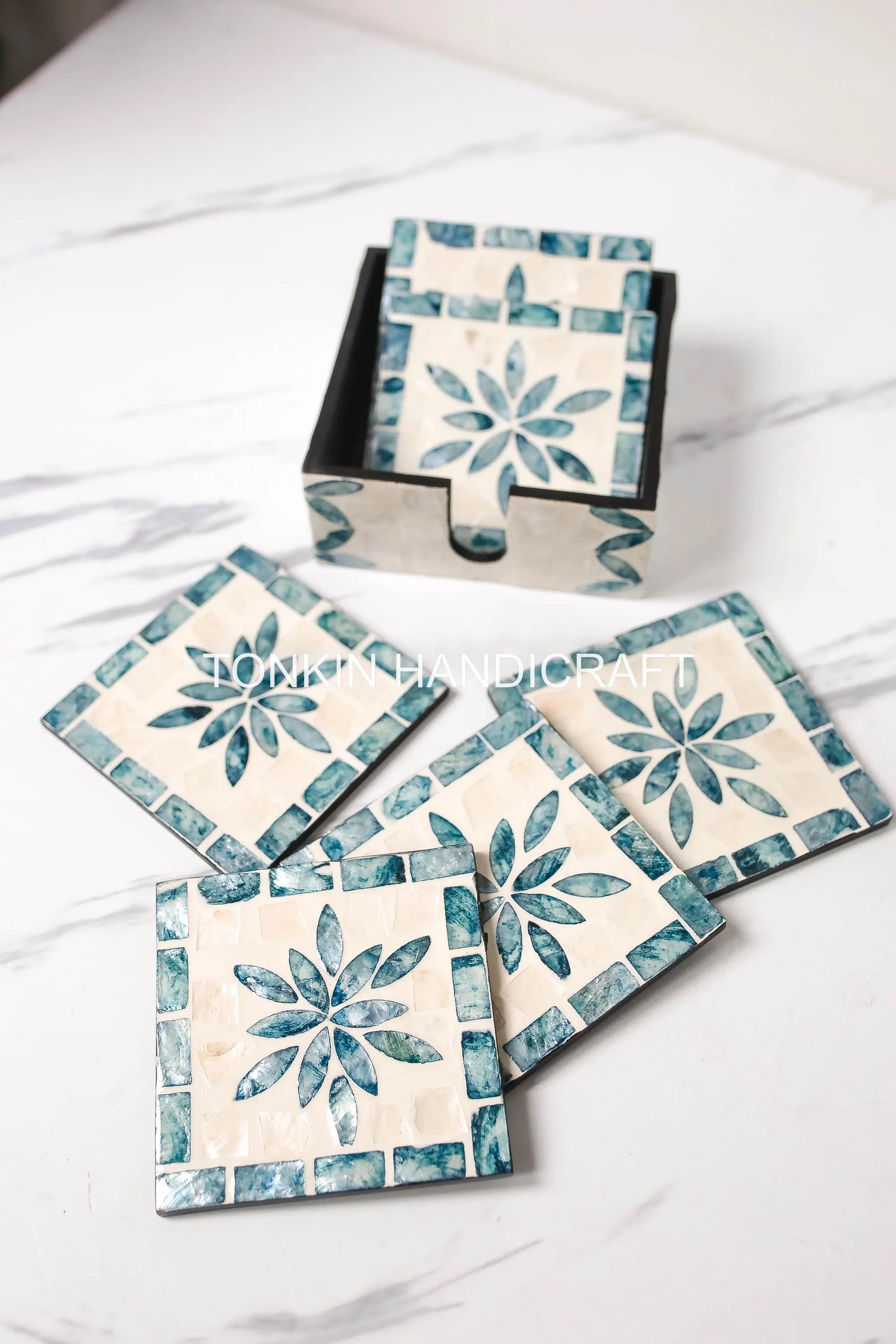 PERSONALIZED Mother of Pearl Coasters 7