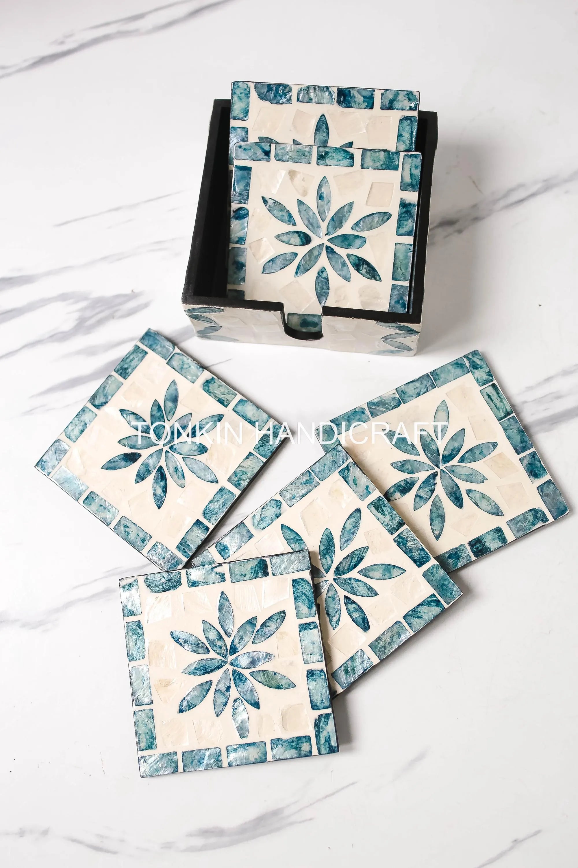 PERSONALIZED Mother of Pearl Coasters 7