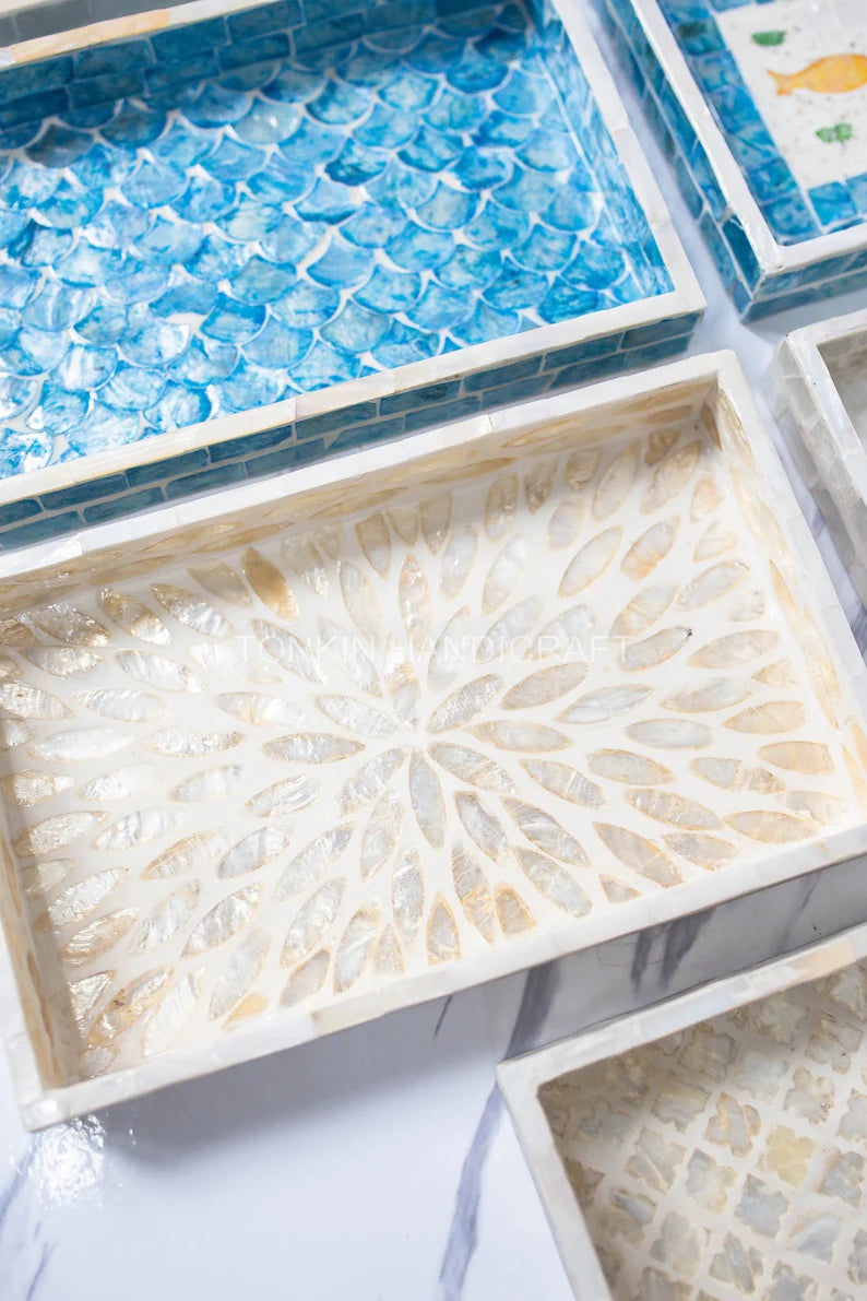 Mother of pearl Rectangle Tray 8