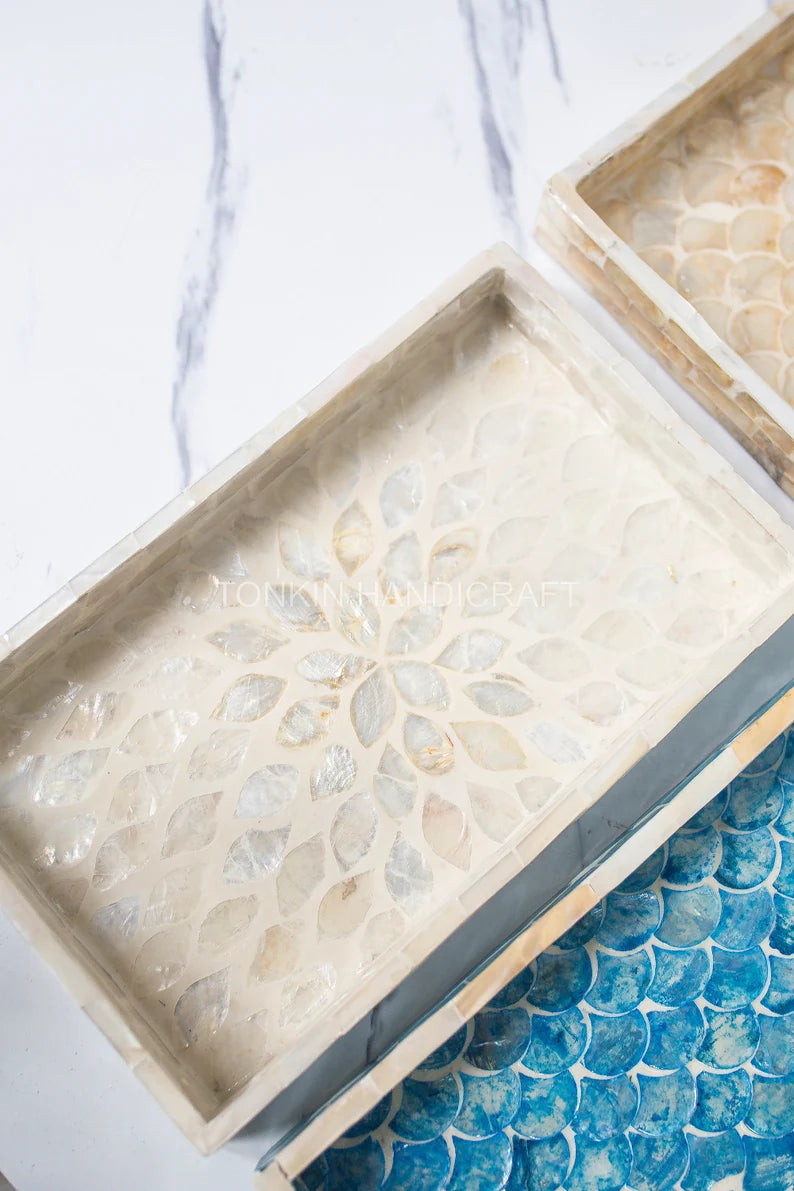 Mother of pearl Rectangle Tray 9