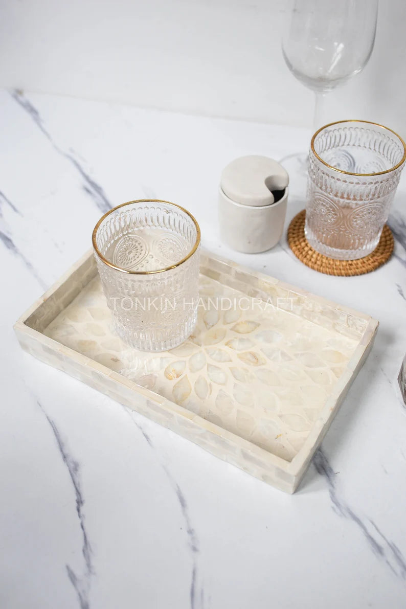 Mother of pearl Rectangle Tray 9