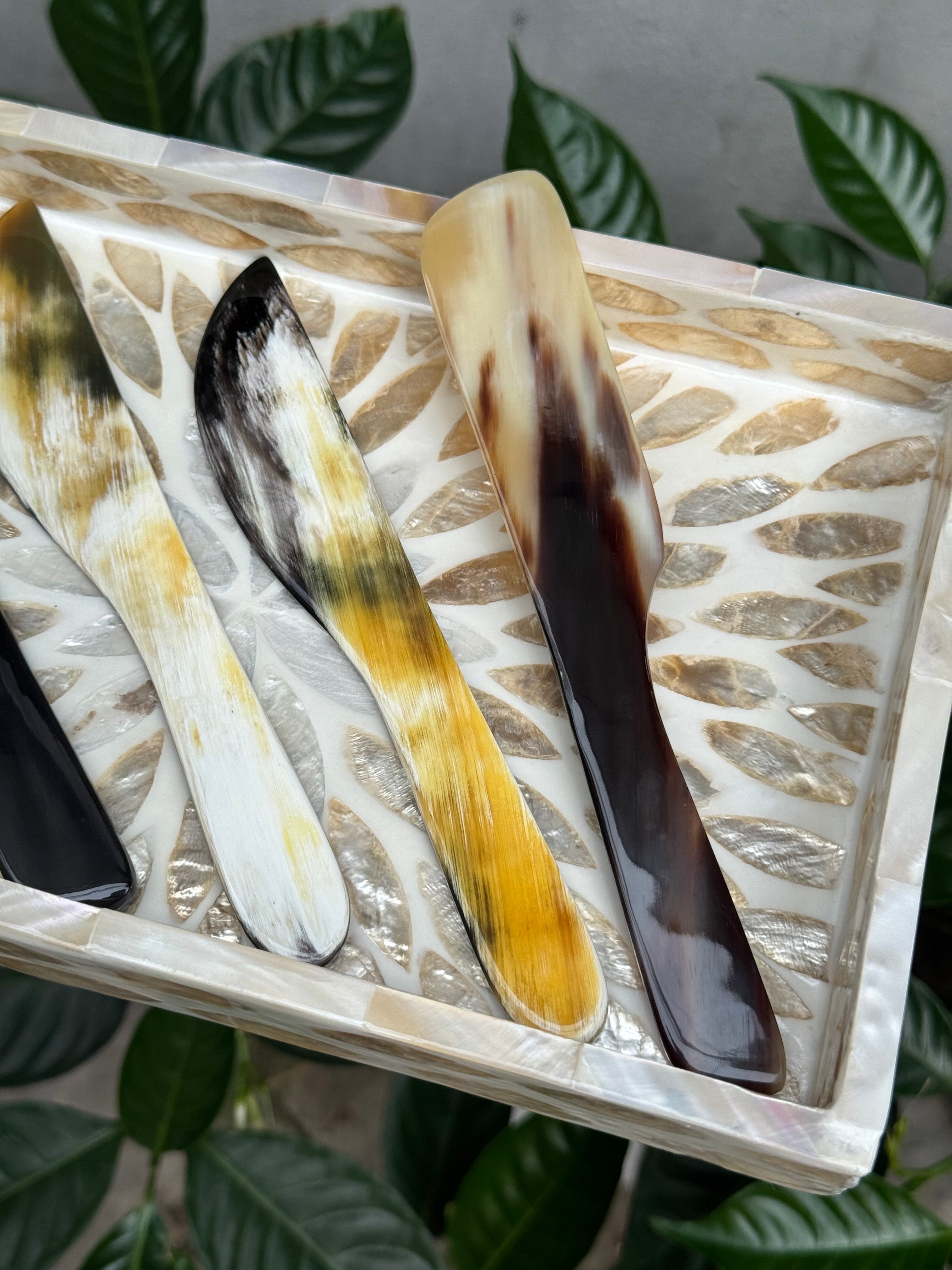 Sample 2 Pcs Buffalo Horn Spreaders