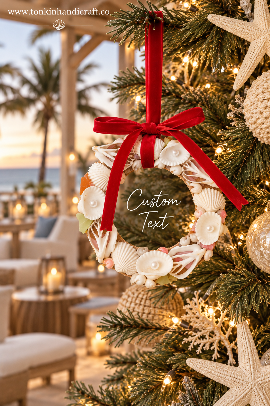 Customized Round Shell Ornament