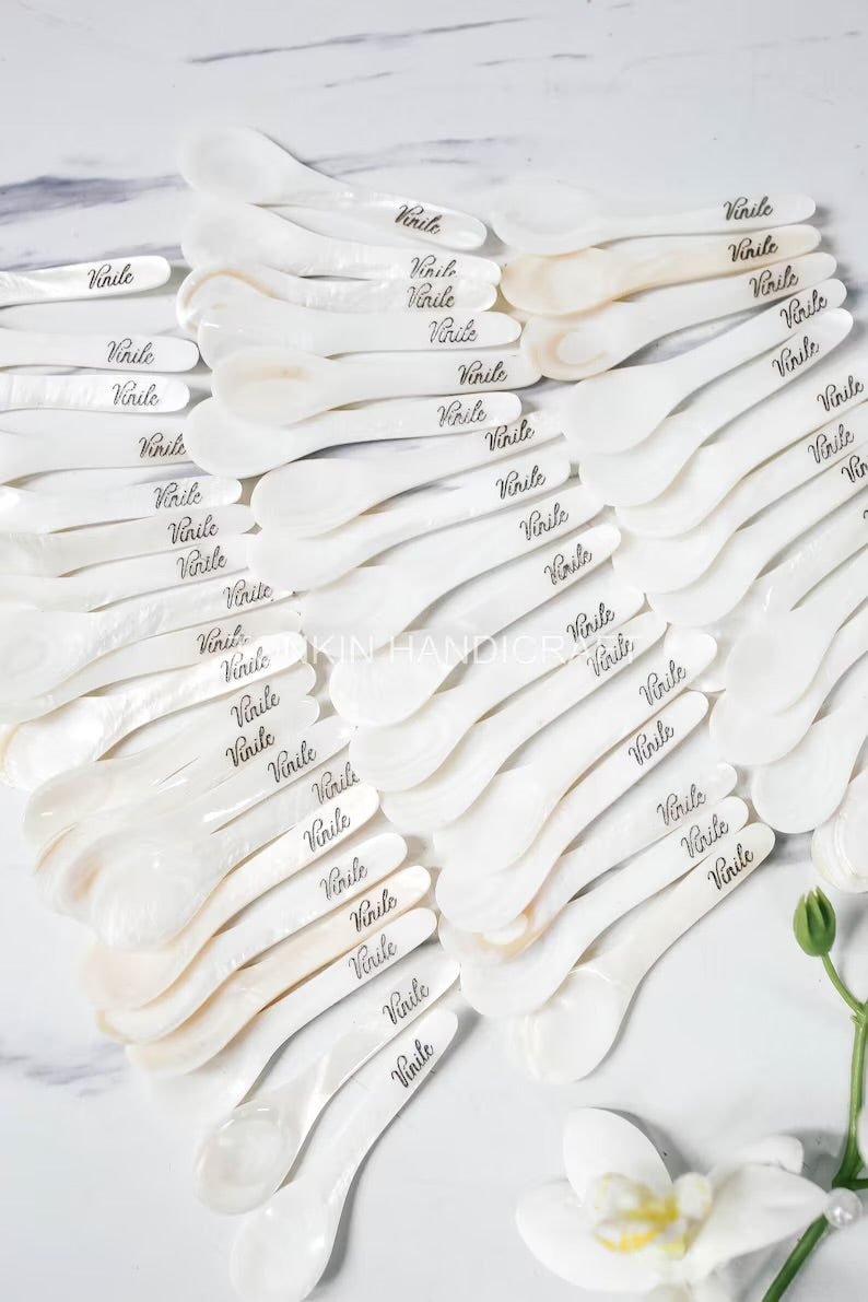 Personalized Mother of Pearl Caviar Spoon 30 - TONKIN HANDICRAFT