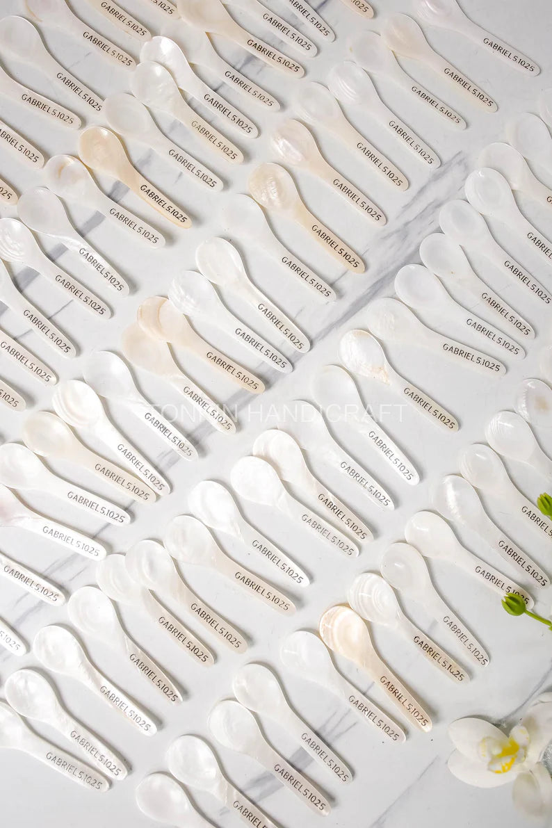 Personalized Mother of Pearl Caviar Spoon 30 - TONKIN HANDICRAFT