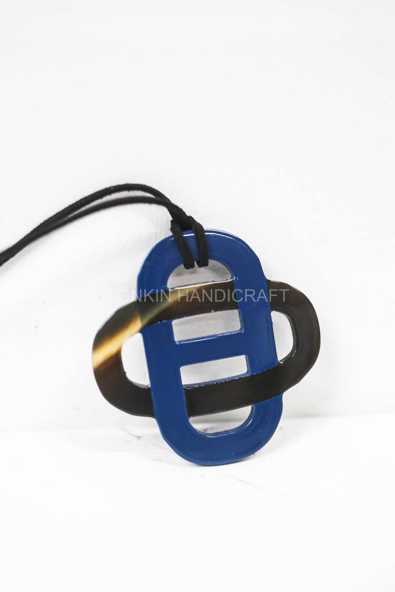 Buffalo Horn Necklace Suede Leather String