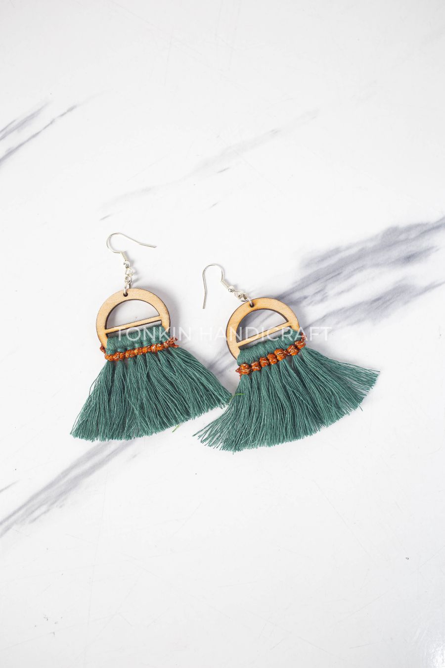 Genn Macrame Wooden Earrings