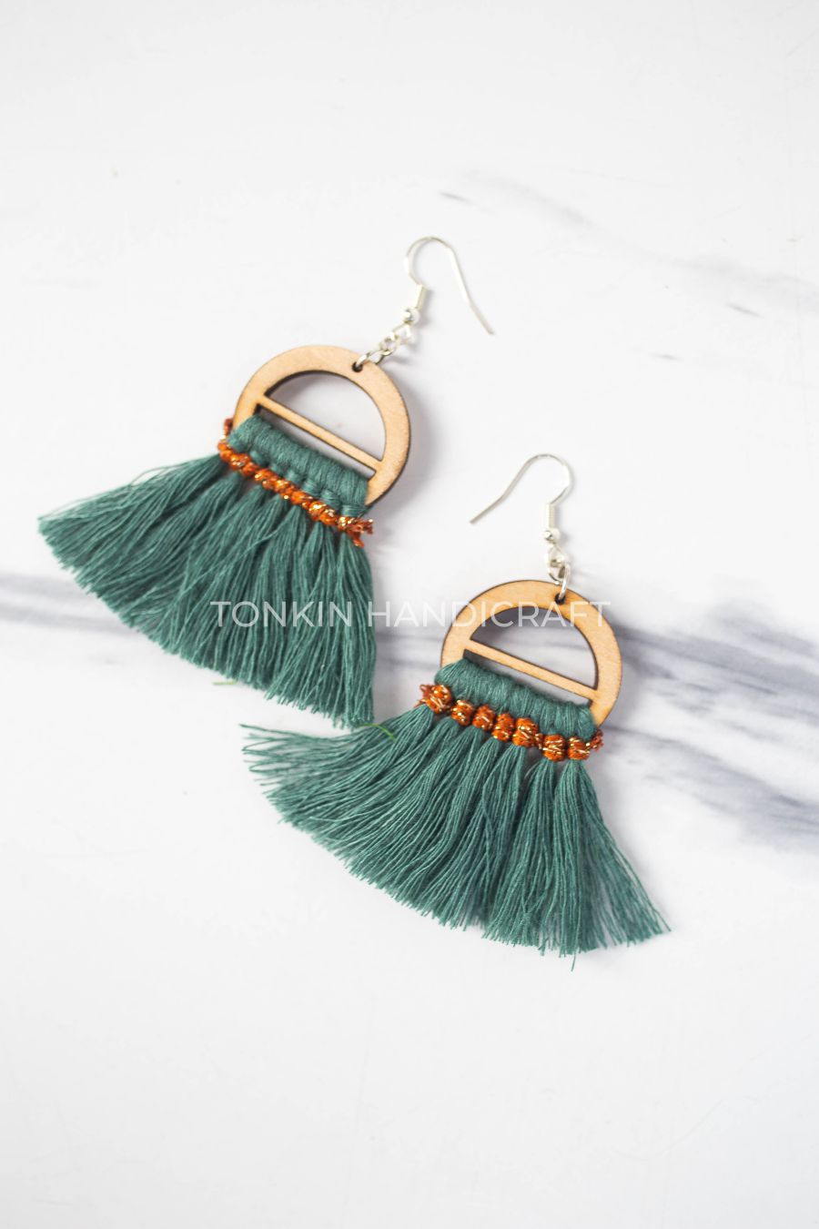 Genn Macrame Wooden Earrings