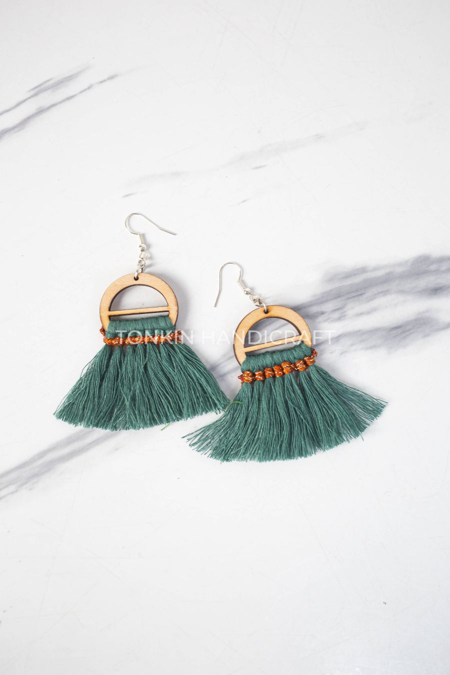 Genn Macrame Wooden Earrings