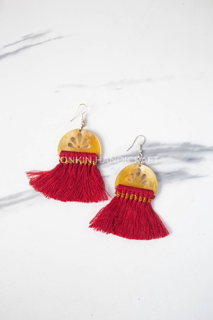 Renn Macrame Horn Earrings