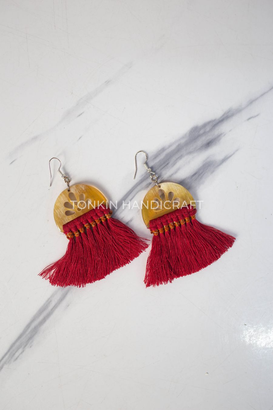 Renn Macrame Horn Earrings