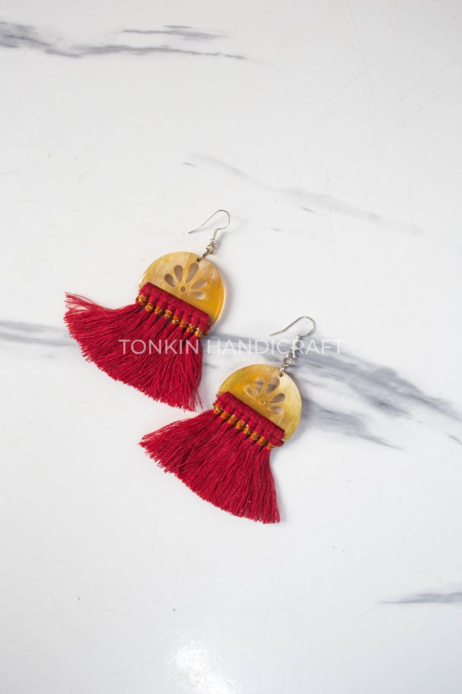 Renn Macrame Horn Earrings