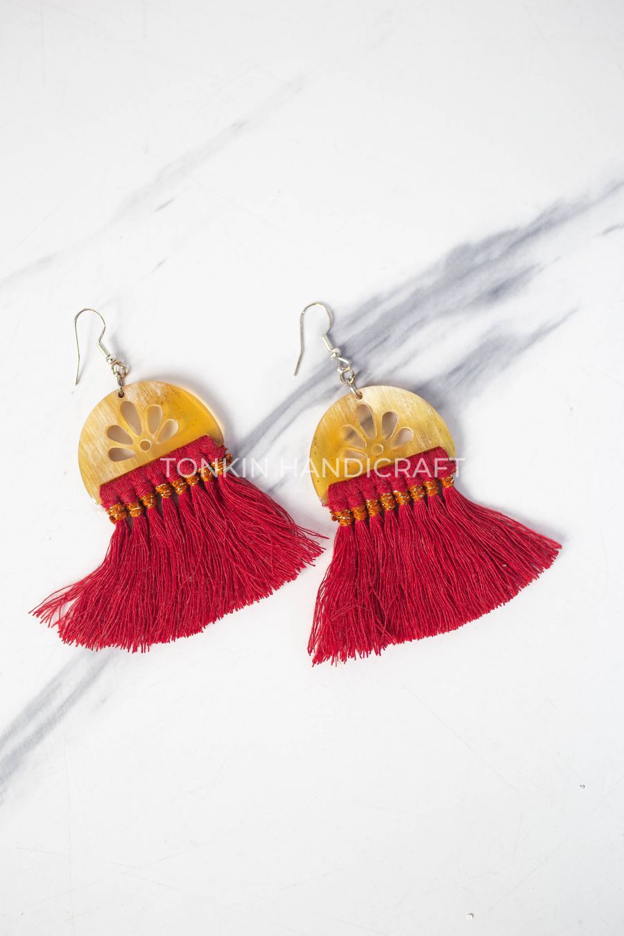 Renn Macrame Horn Earrings