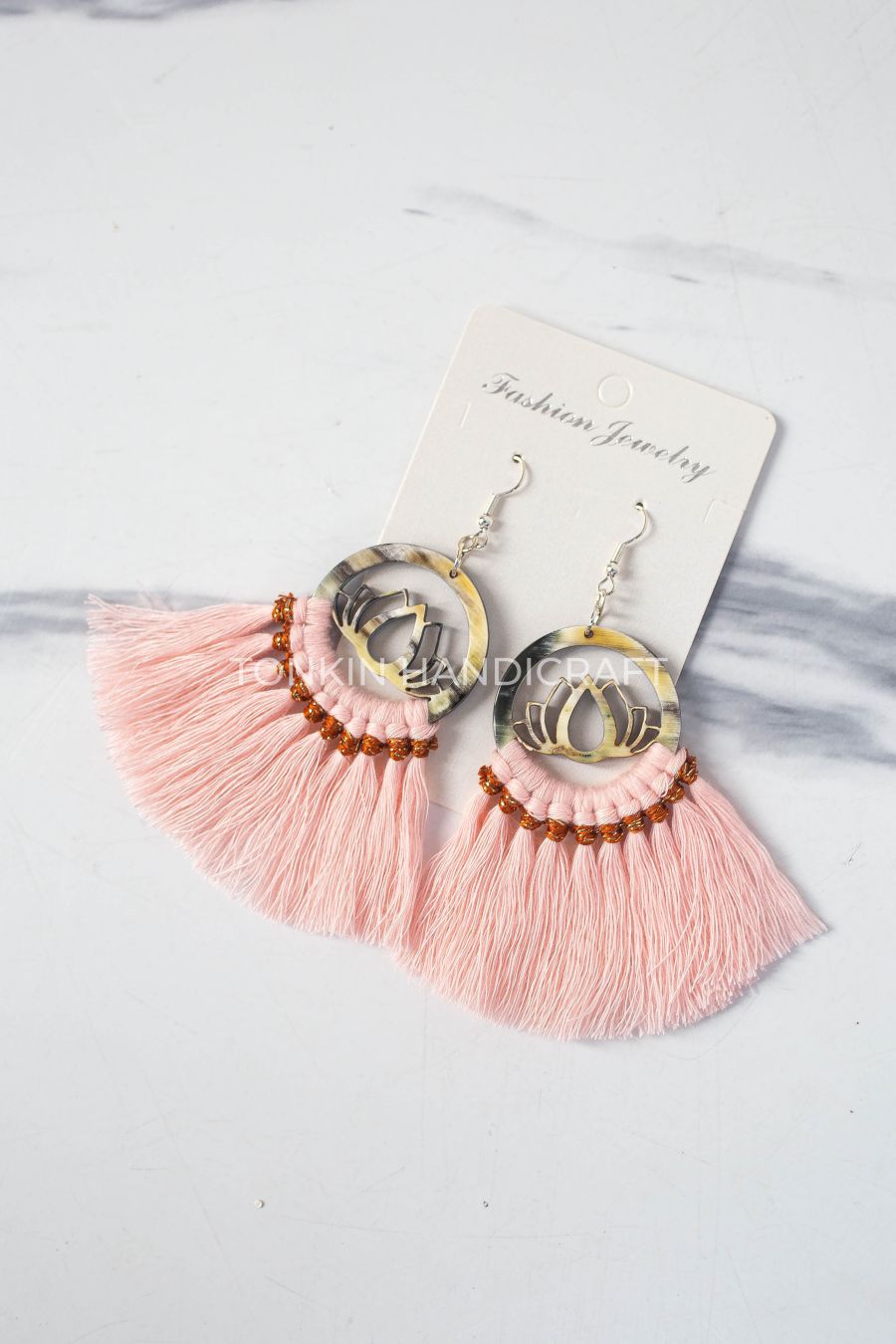 Pinn Macrame Horn Earrings