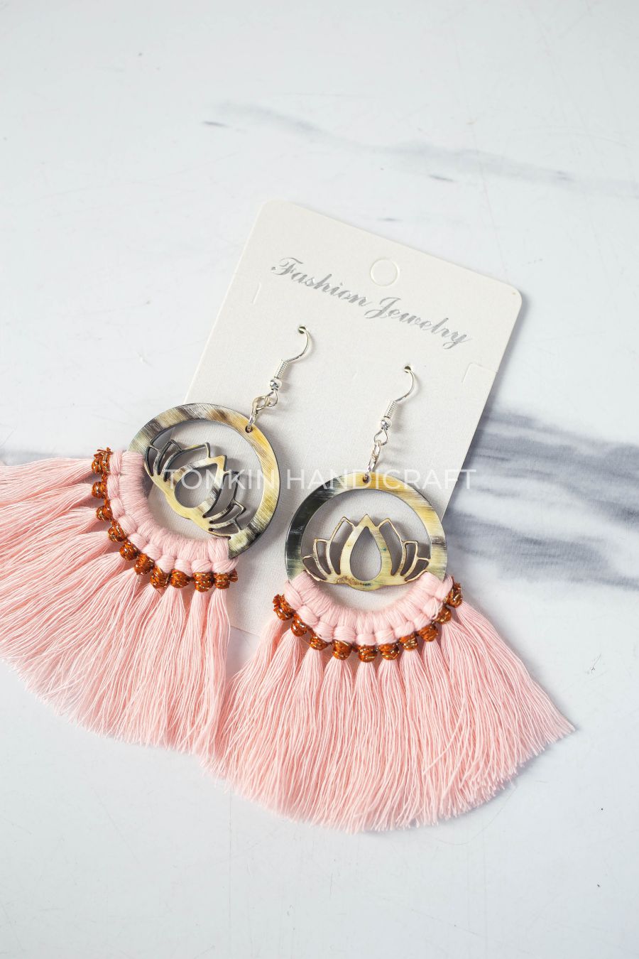 Pinn Macrame Horn Earrings