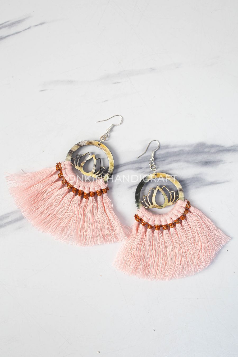 Pinn Macrame Horn Earrings