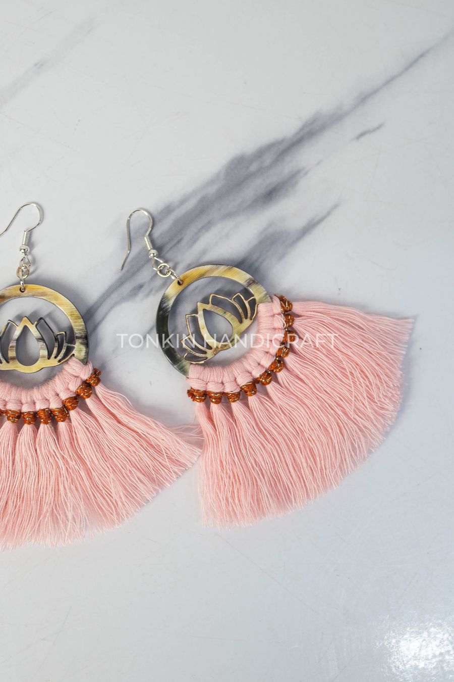 Pinn Macrame Horn Earrings