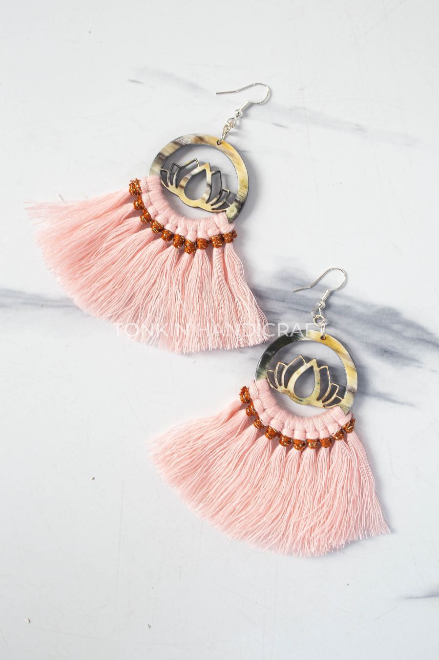 Pinn Macrame Horn Earrings