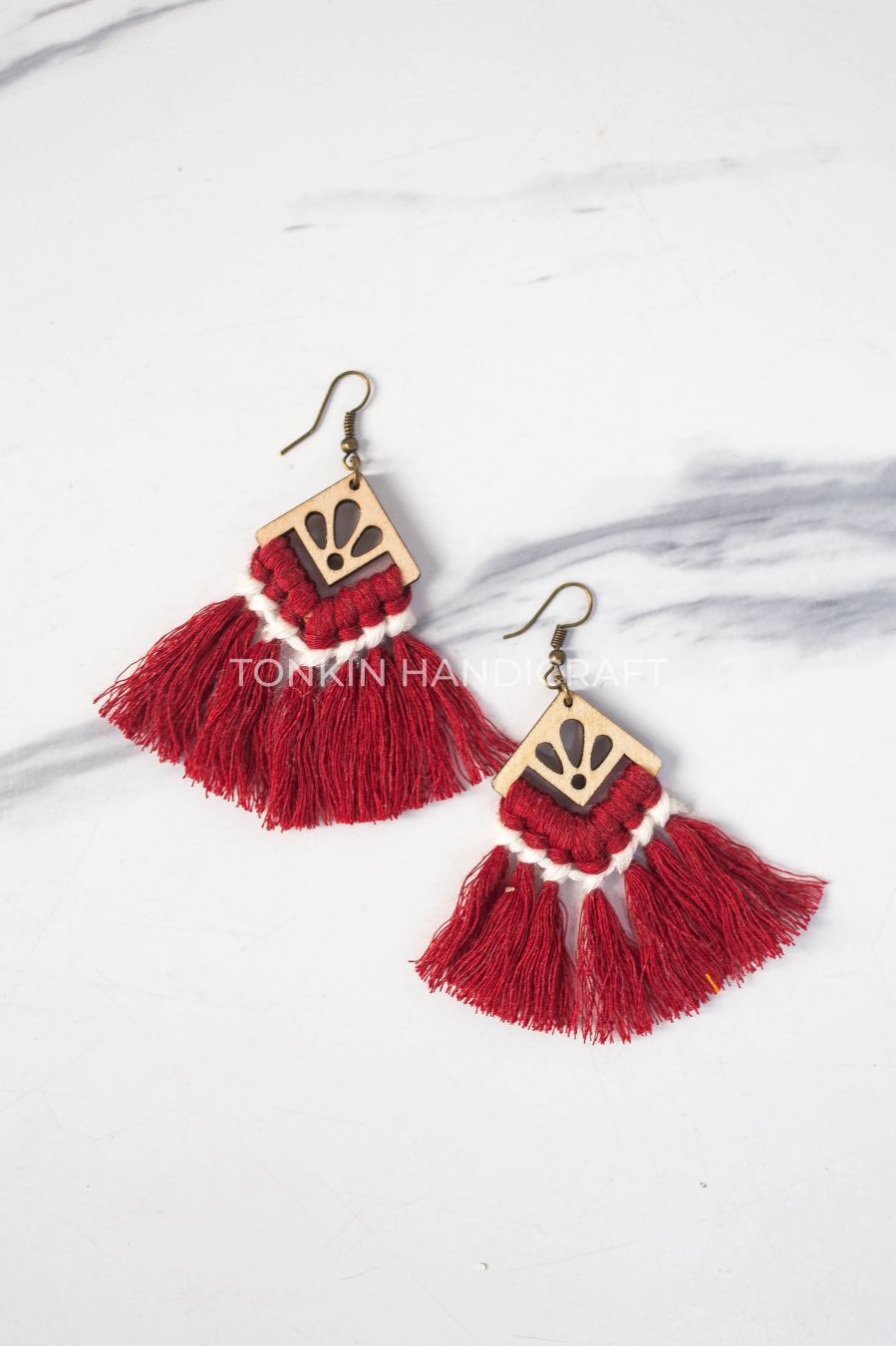 Dero Macrame Wooden Earrings