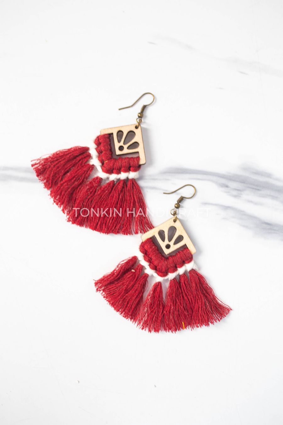 Dero Macrame Wooden Earrings