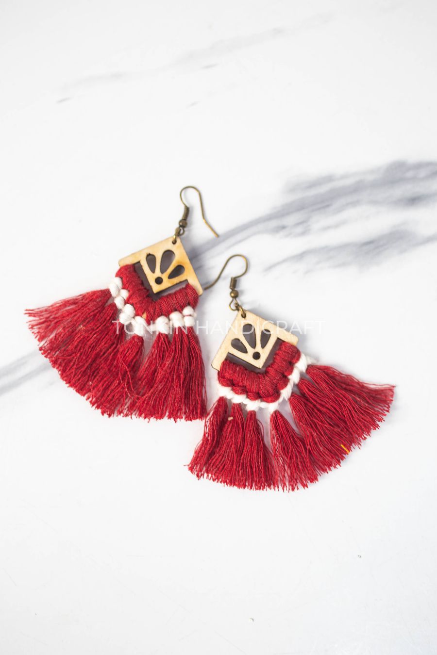 Dero Macrame Wooden Earrings