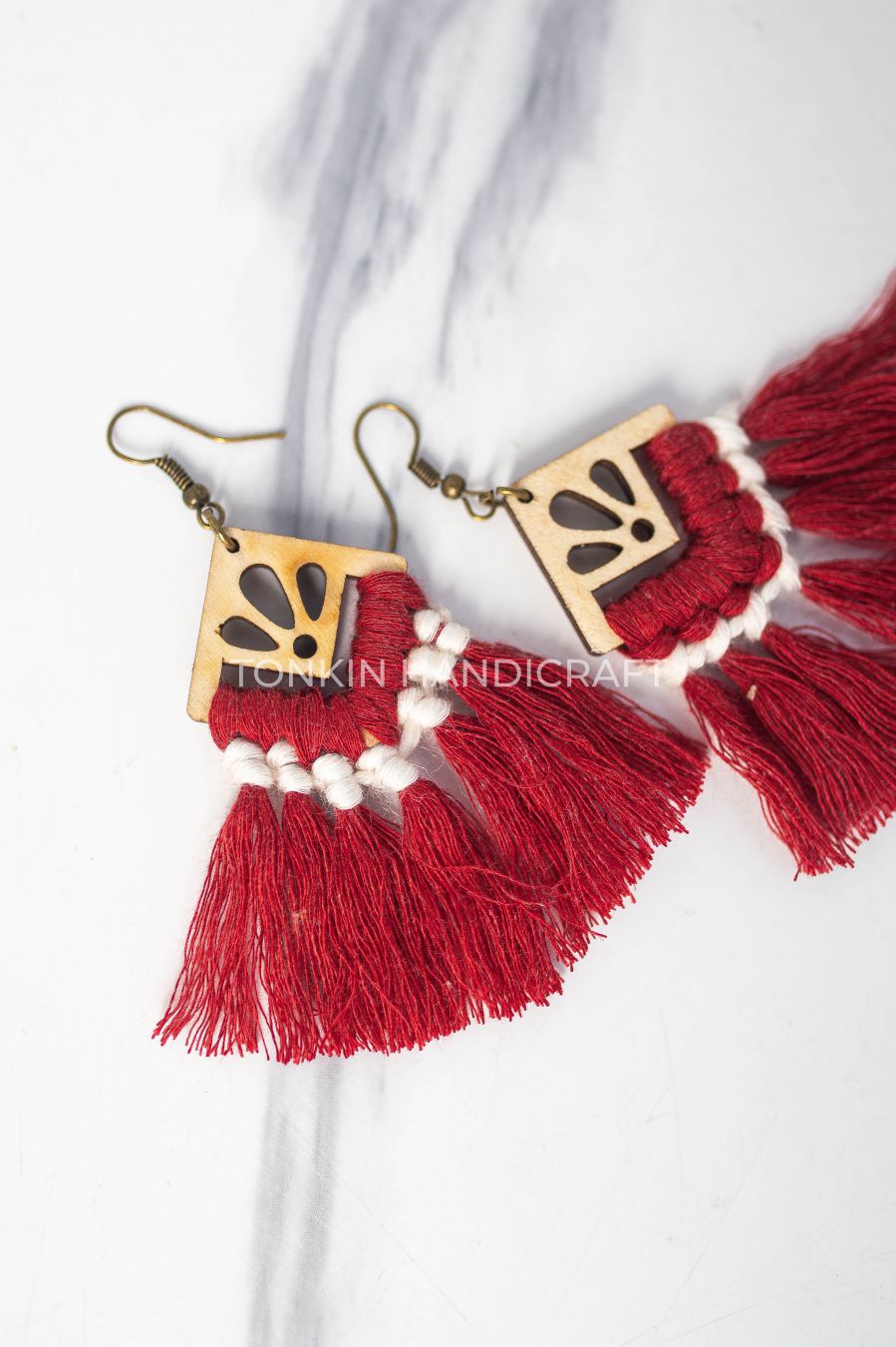 Dero Macrame Wooden Earrings