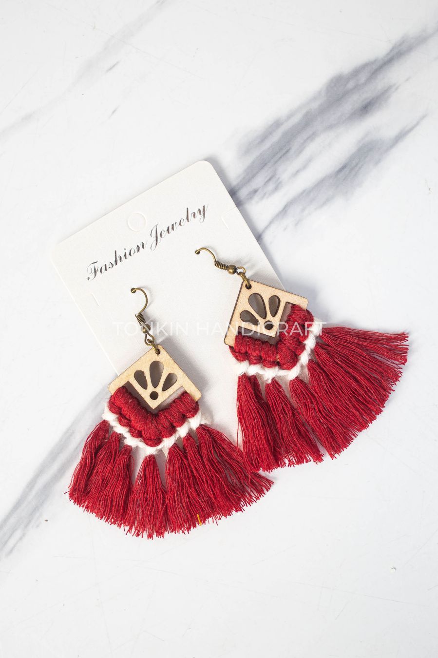 Dero Macrame Wooden Earrings