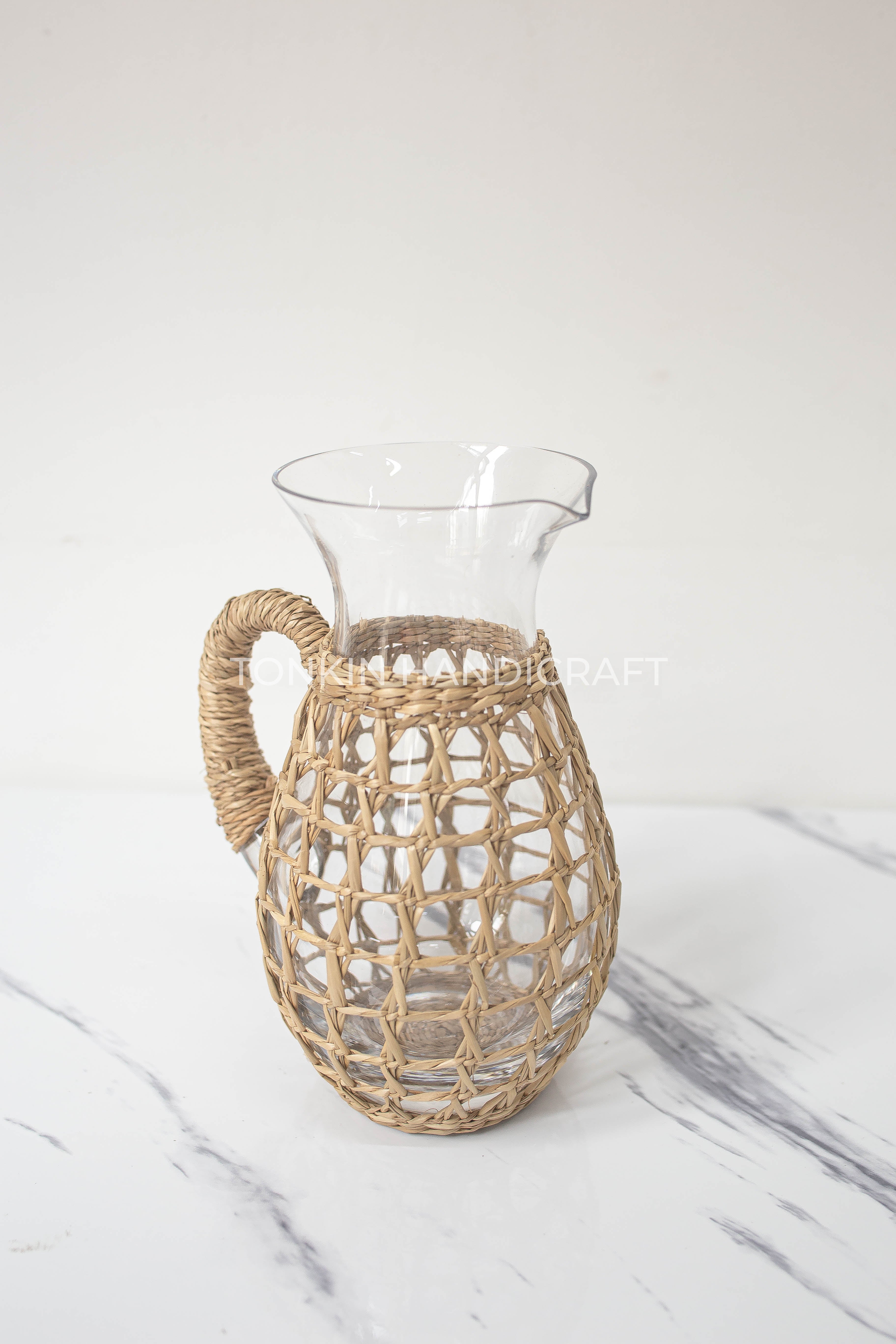 Hand blow Glass Pitcher - TONKIN HANDICRAFT