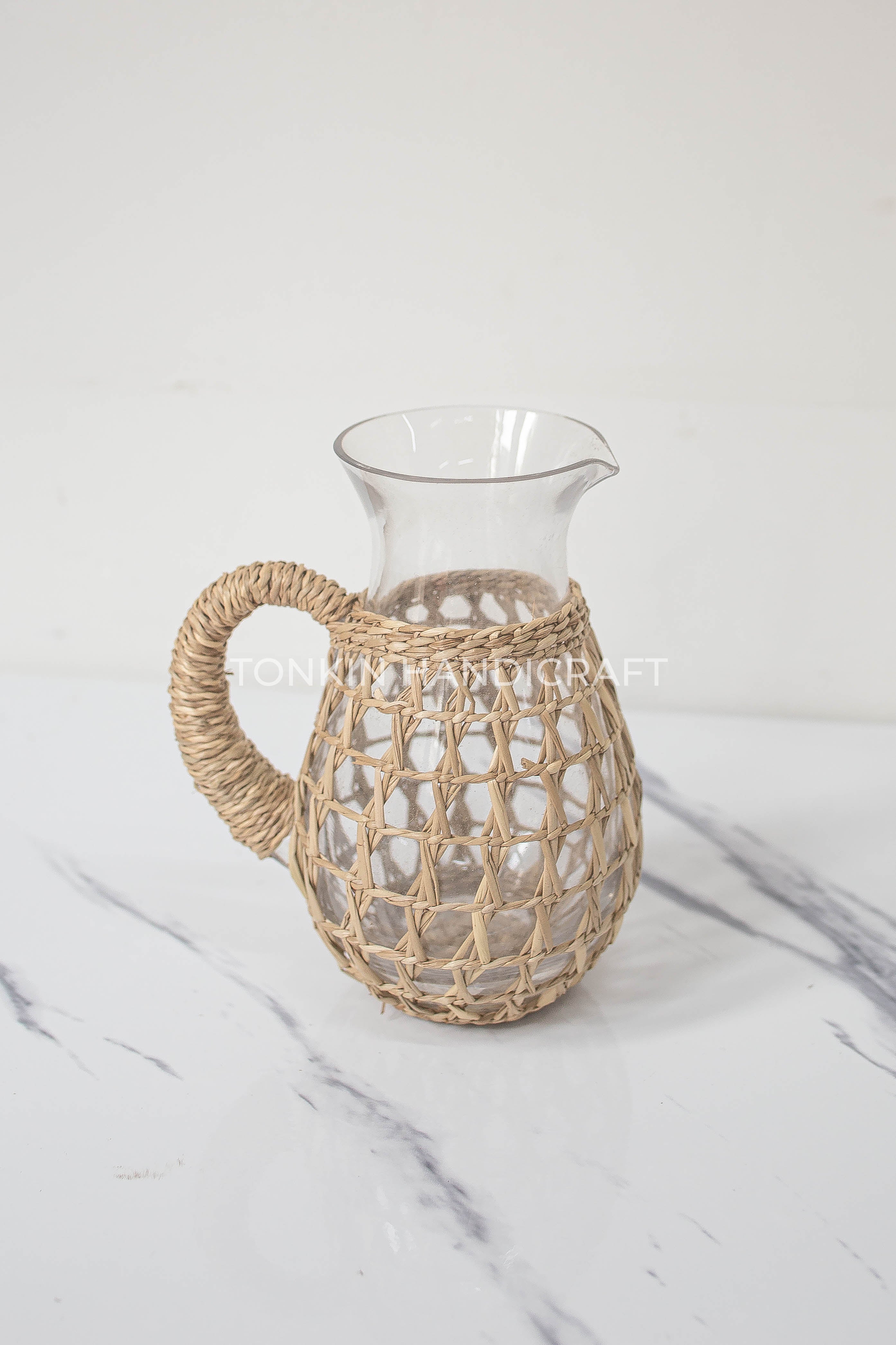 Hand blow Glass Pitcher - TONKIN HANDICRAFT