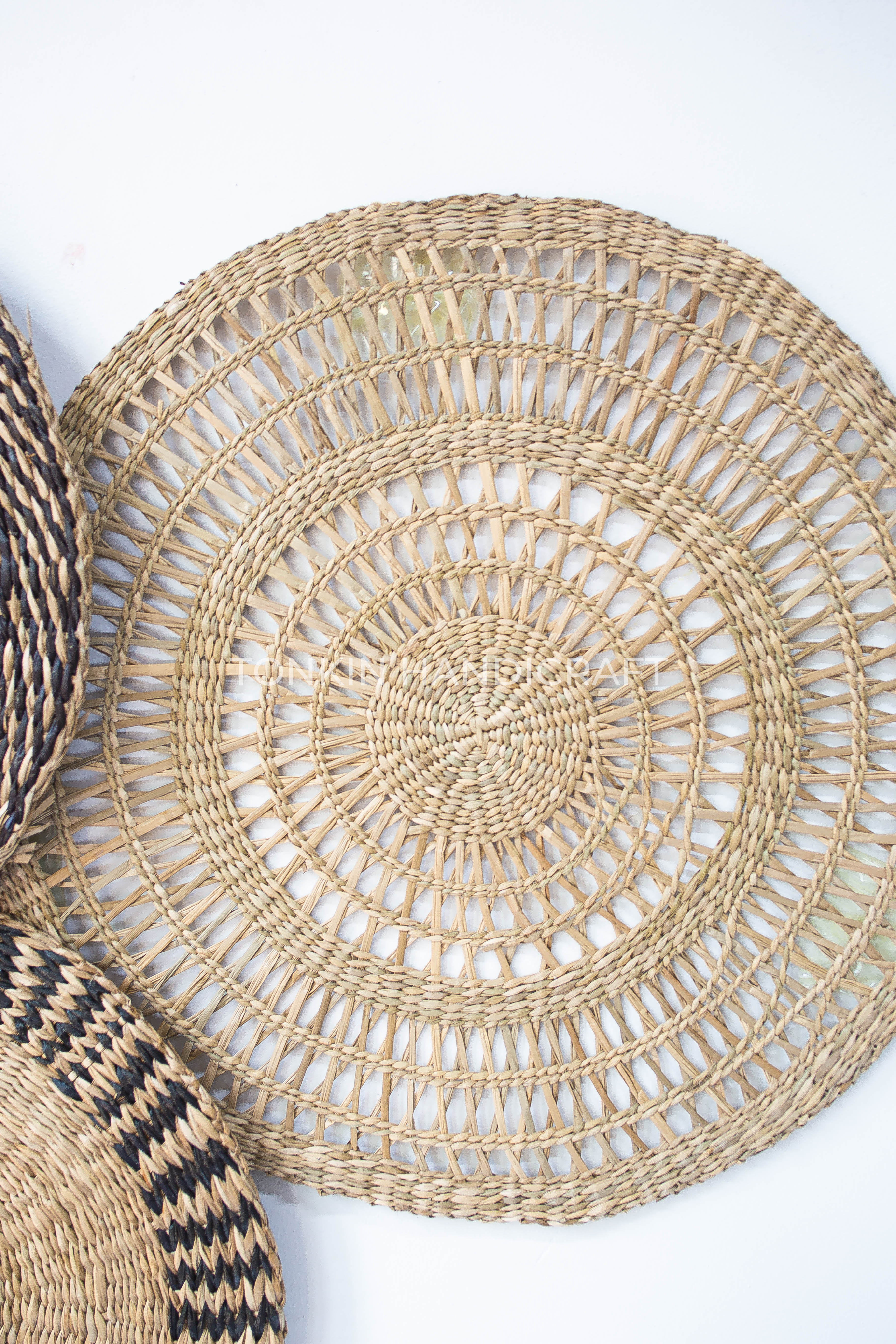 Set of 3 Wall Home Decor Woven Basket