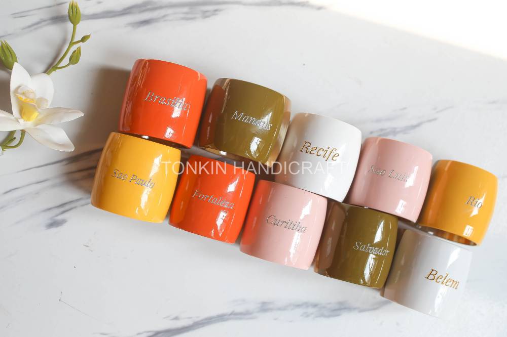 Lacquer Horn Long Napkin Ring