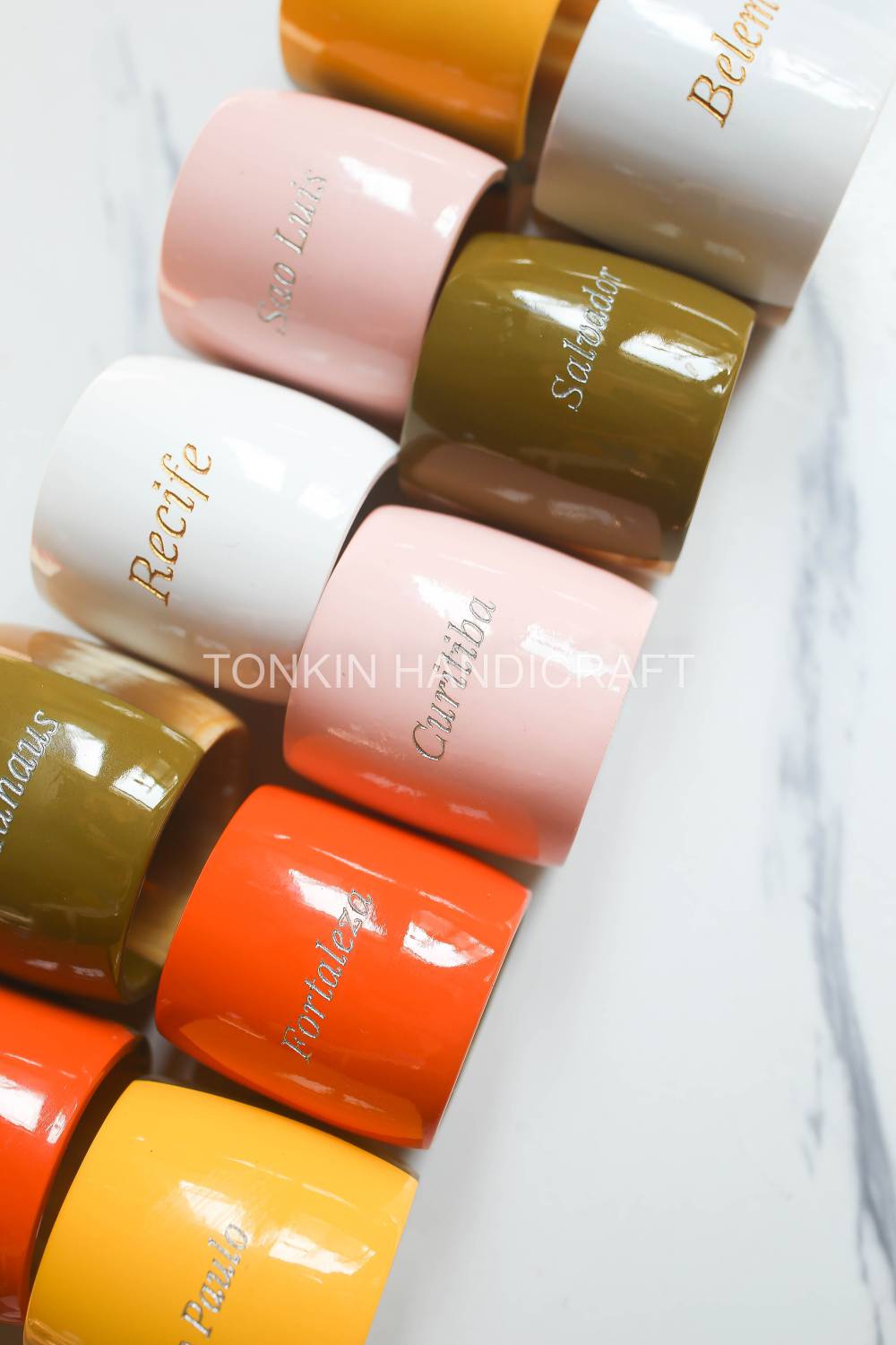 Lacquer Horn Long Napkin Ring