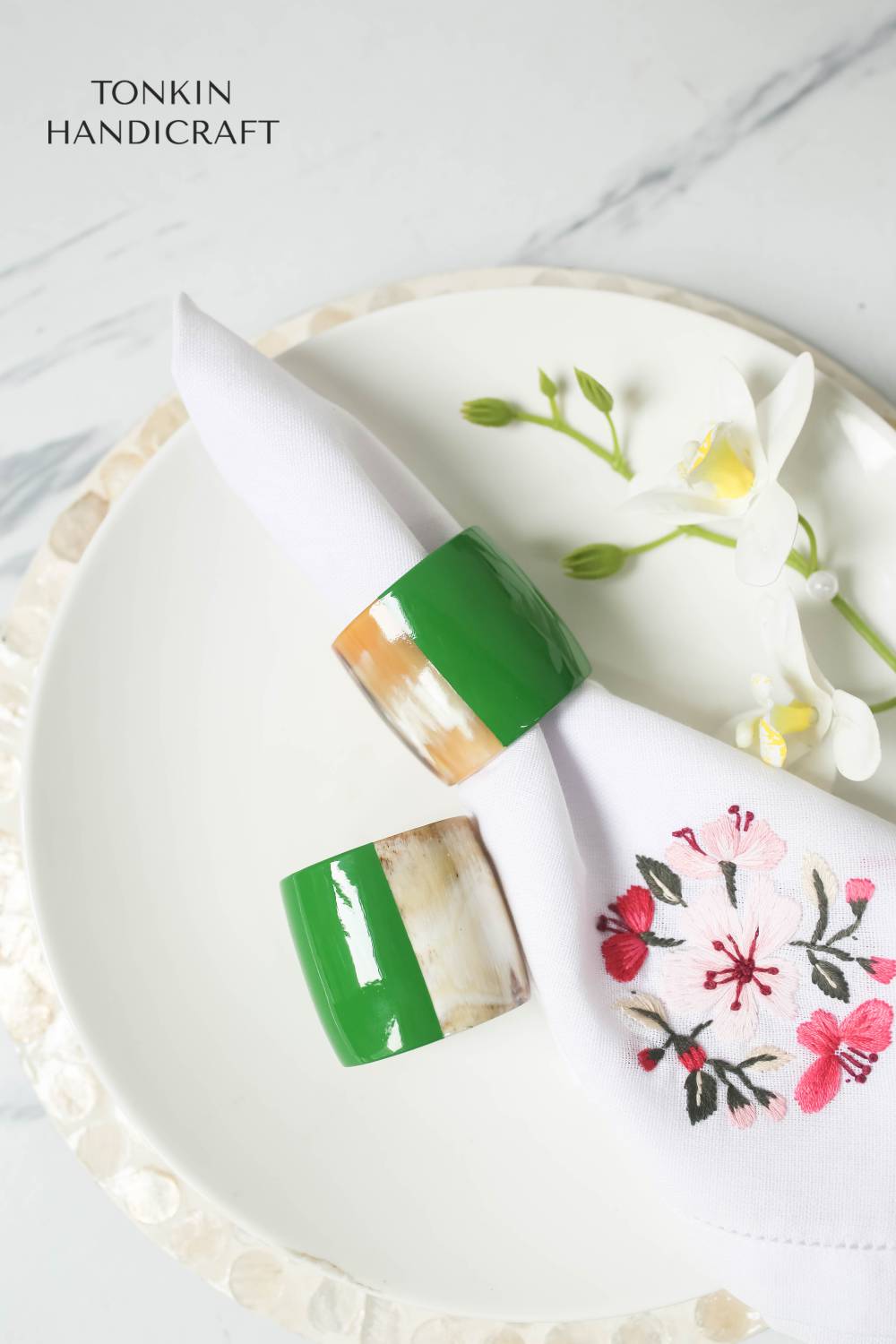 Lacquer Horn Long Napkin Ring