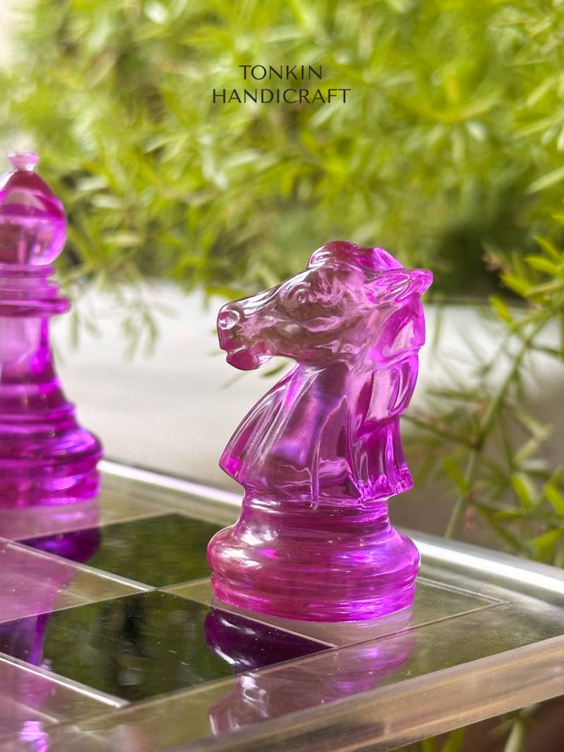 Purp Resin Chess Set