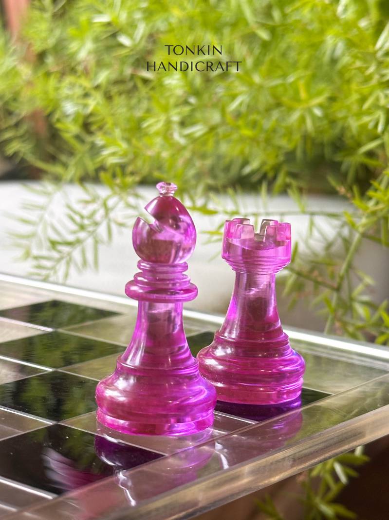 Purp Resin Chess Set