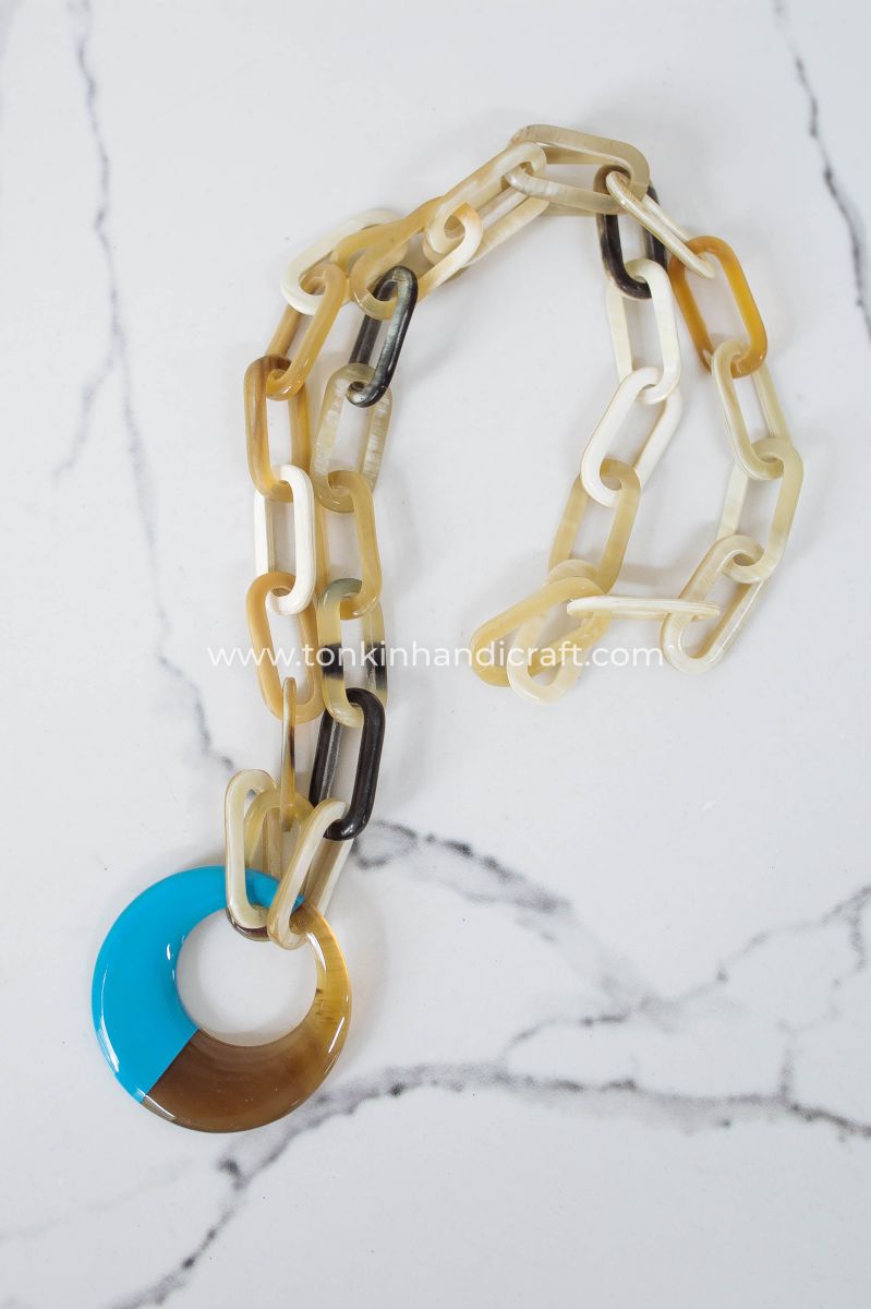 Buffalo Horn Chain Necklace