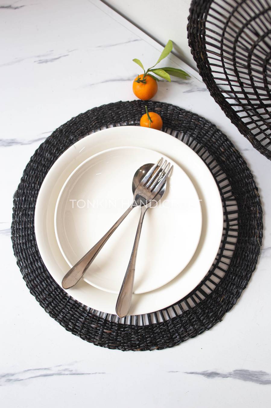 [Custom Order] 60pcs Black Seagrass Placemats