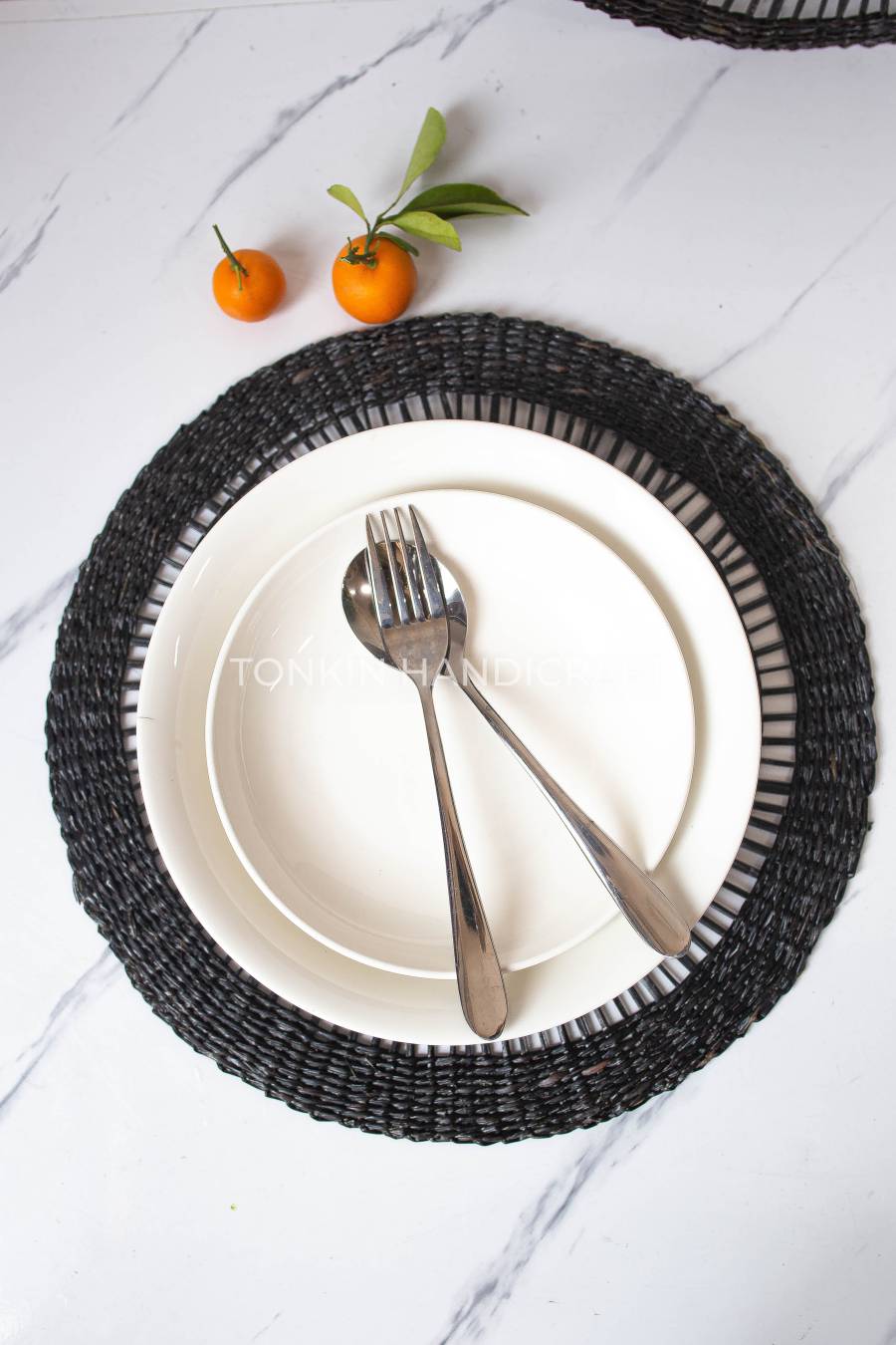 [Custom Order] 60pcs Black Seagrass Placemats