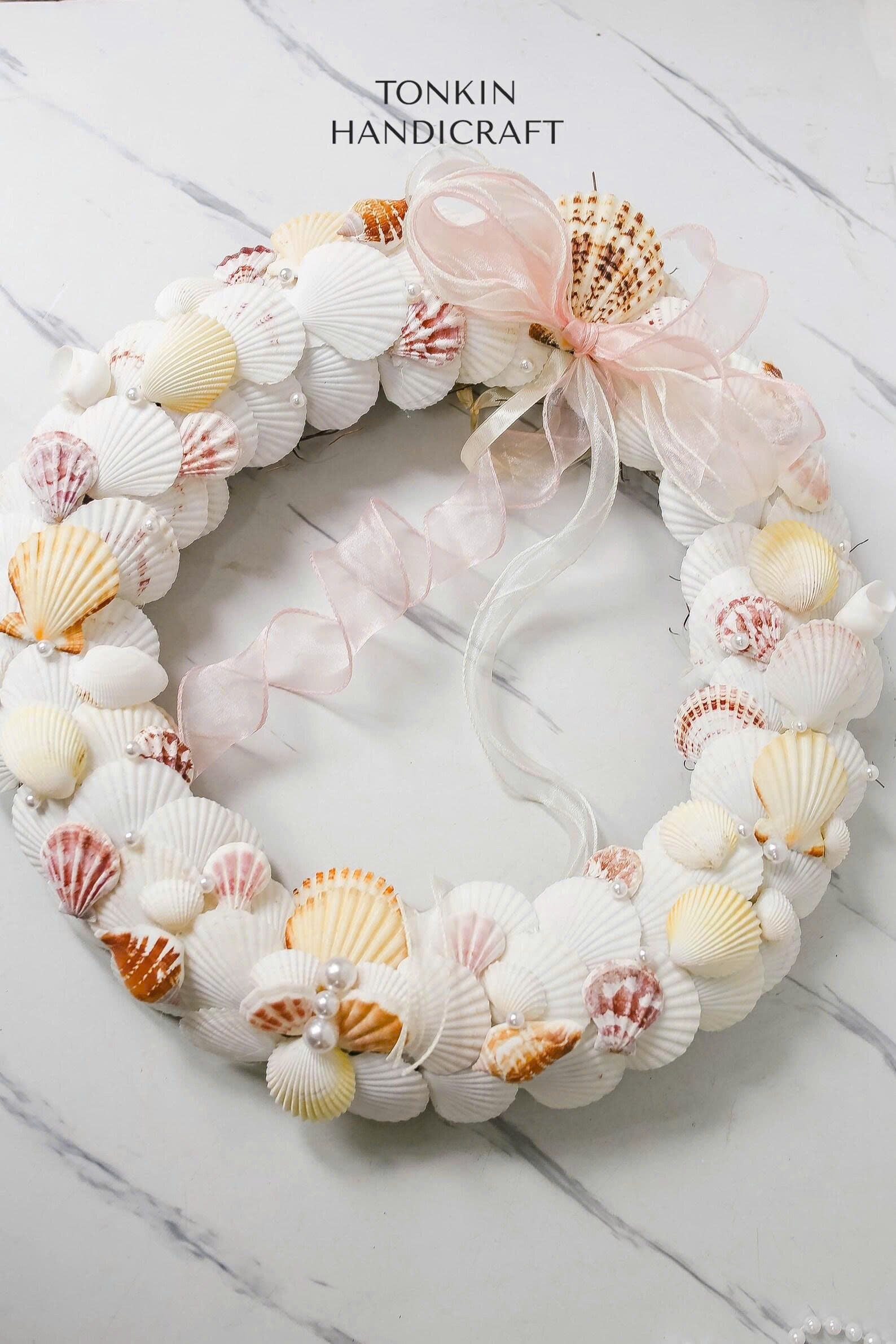 Wall Hanging Seashell Round Wreath 1