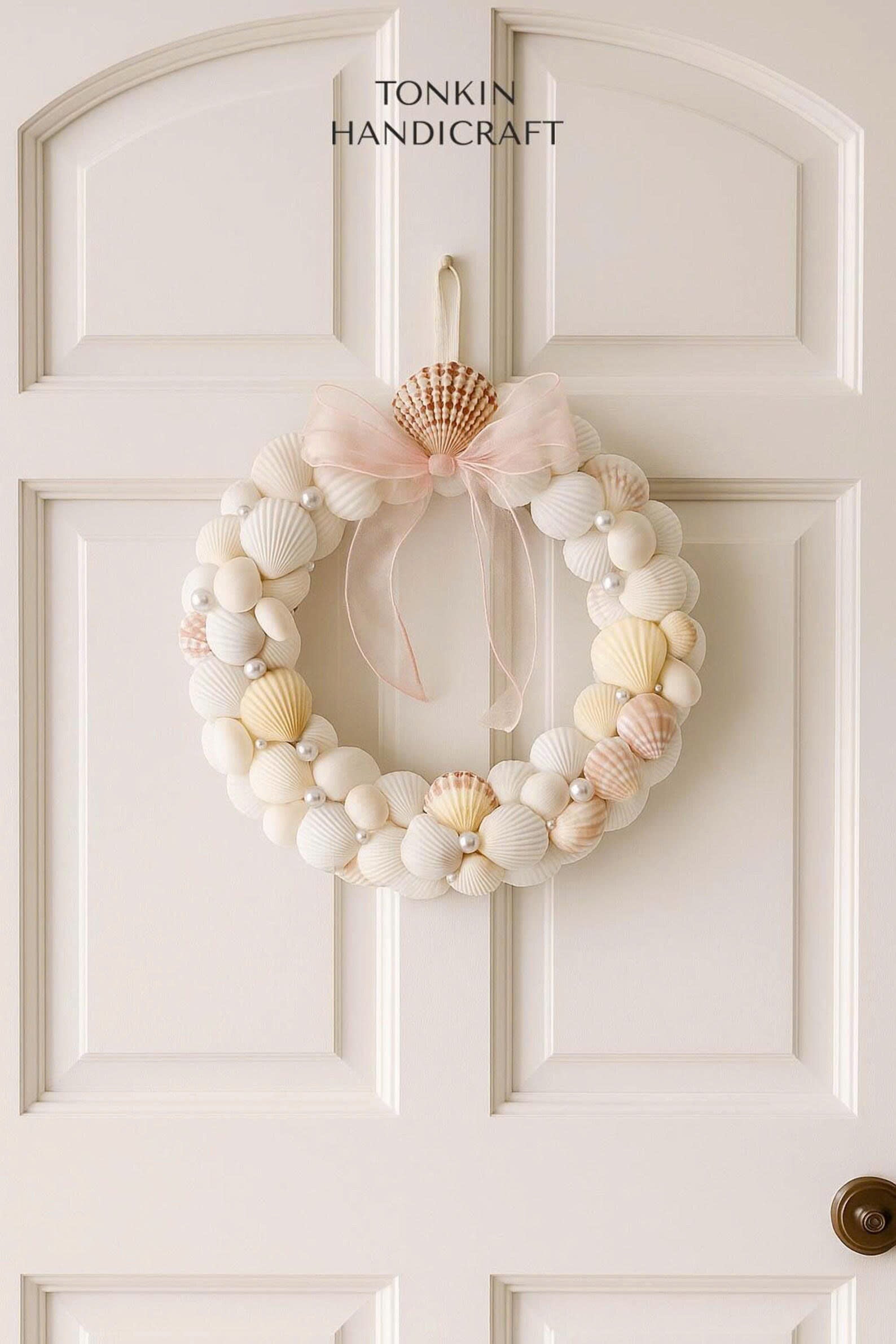 Wall Hanging Seashell Round Wreath 1